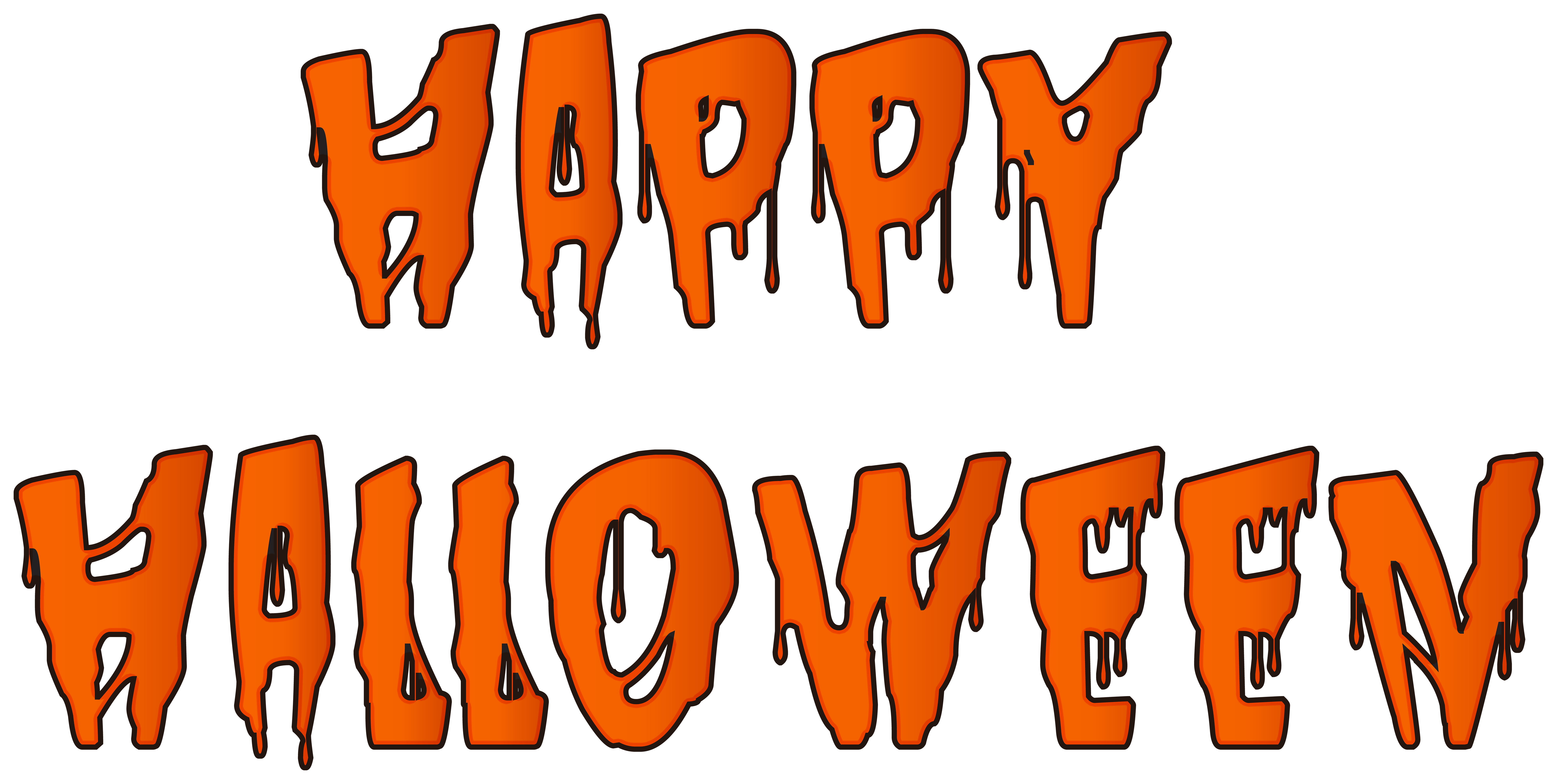 Happy Halloween Text Orange Clipart | Gallery Yopriceville - High ...