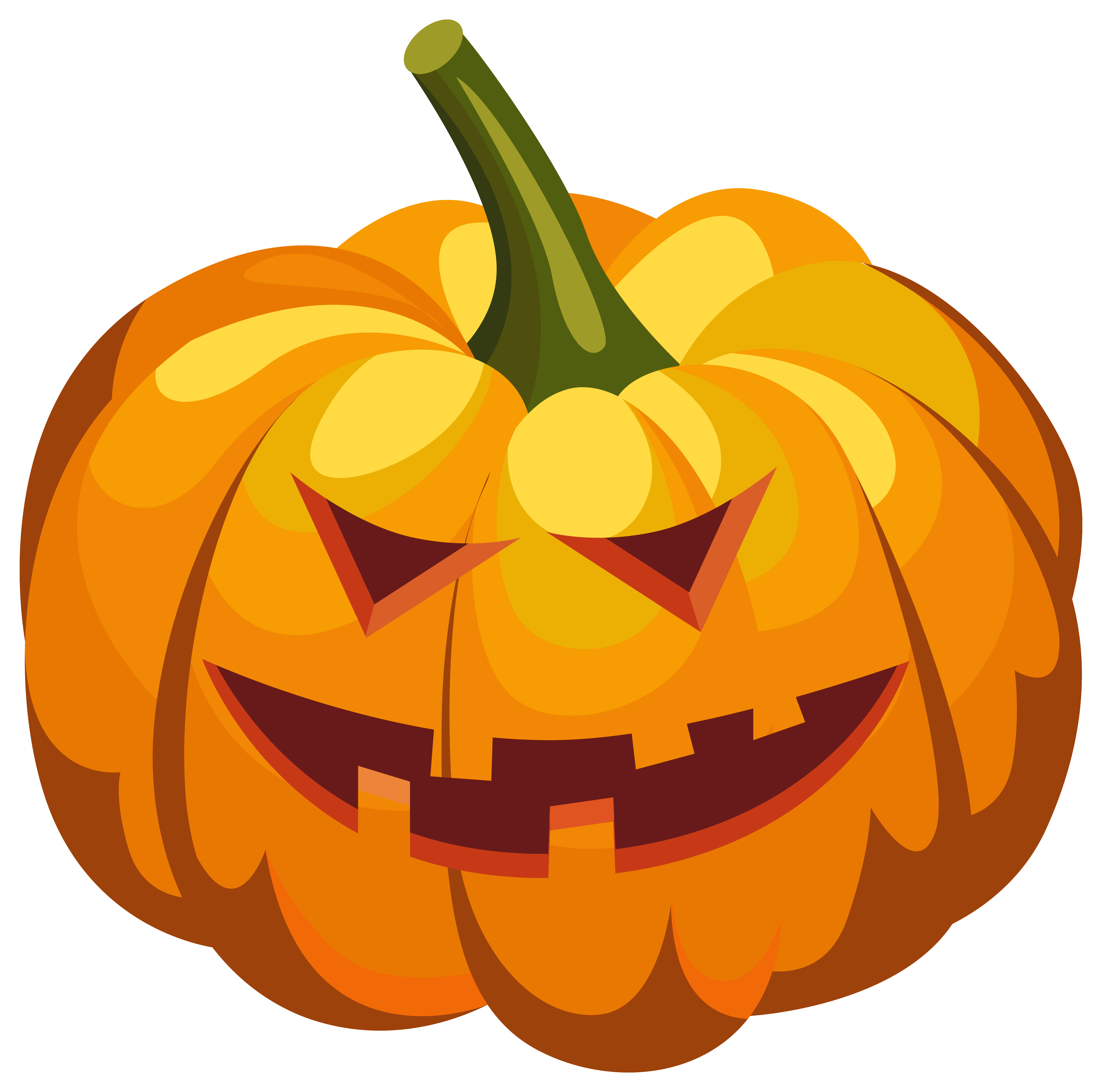 scared pumpkin clipart