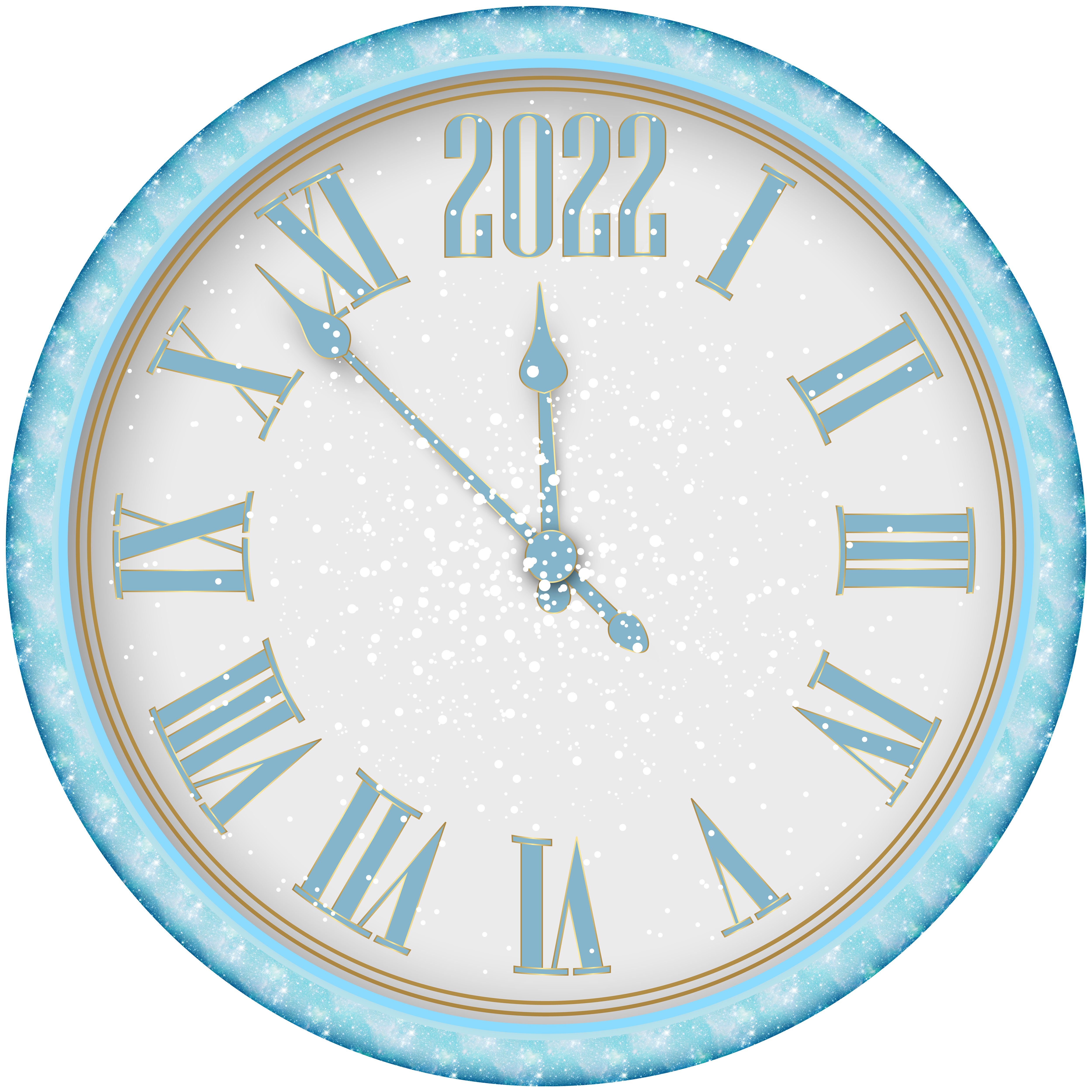 new years eve clock clip art 2022