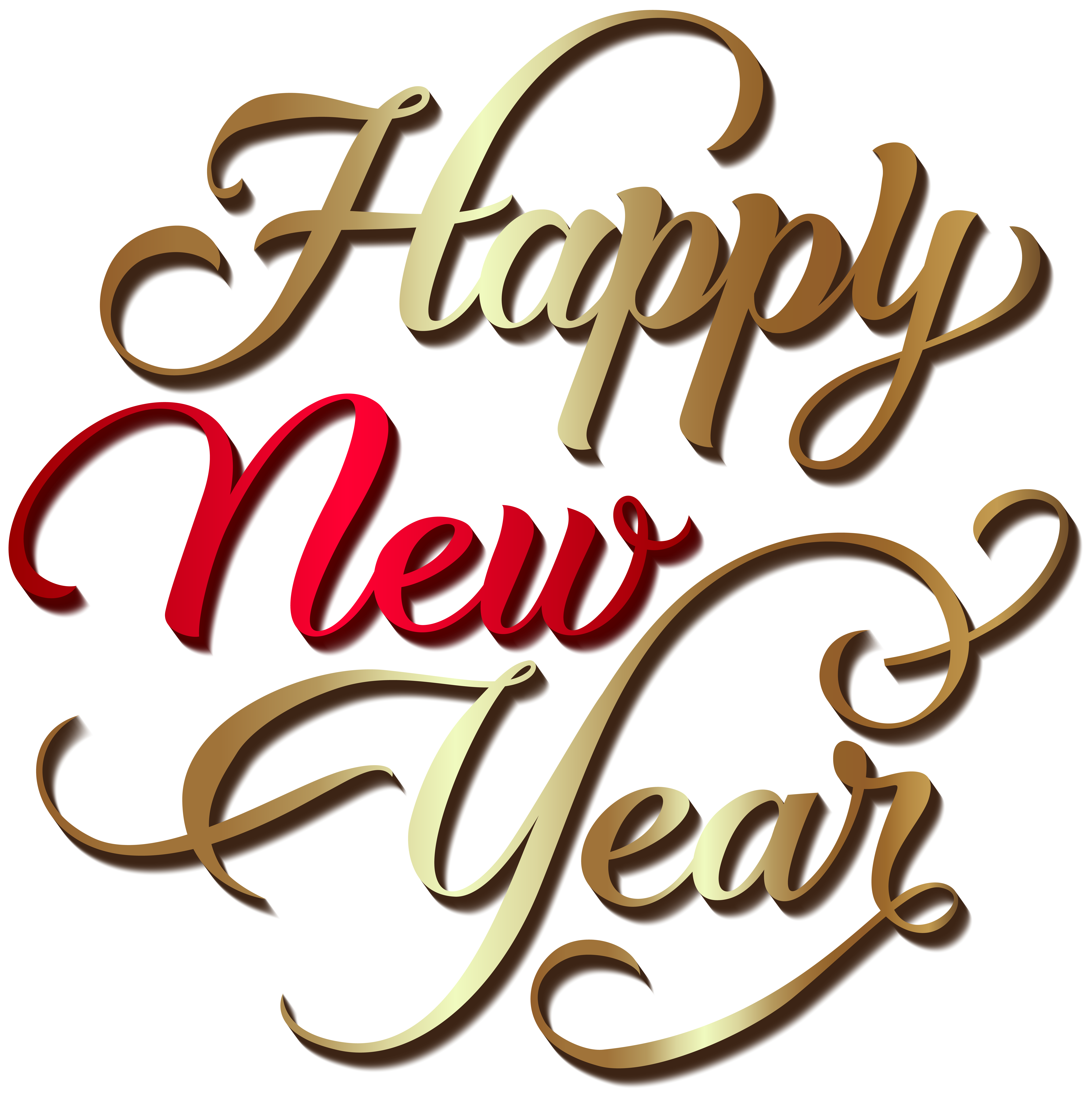 Happy New Year 2024 Gold Lettering - Image ID 489470 | TOPpng
