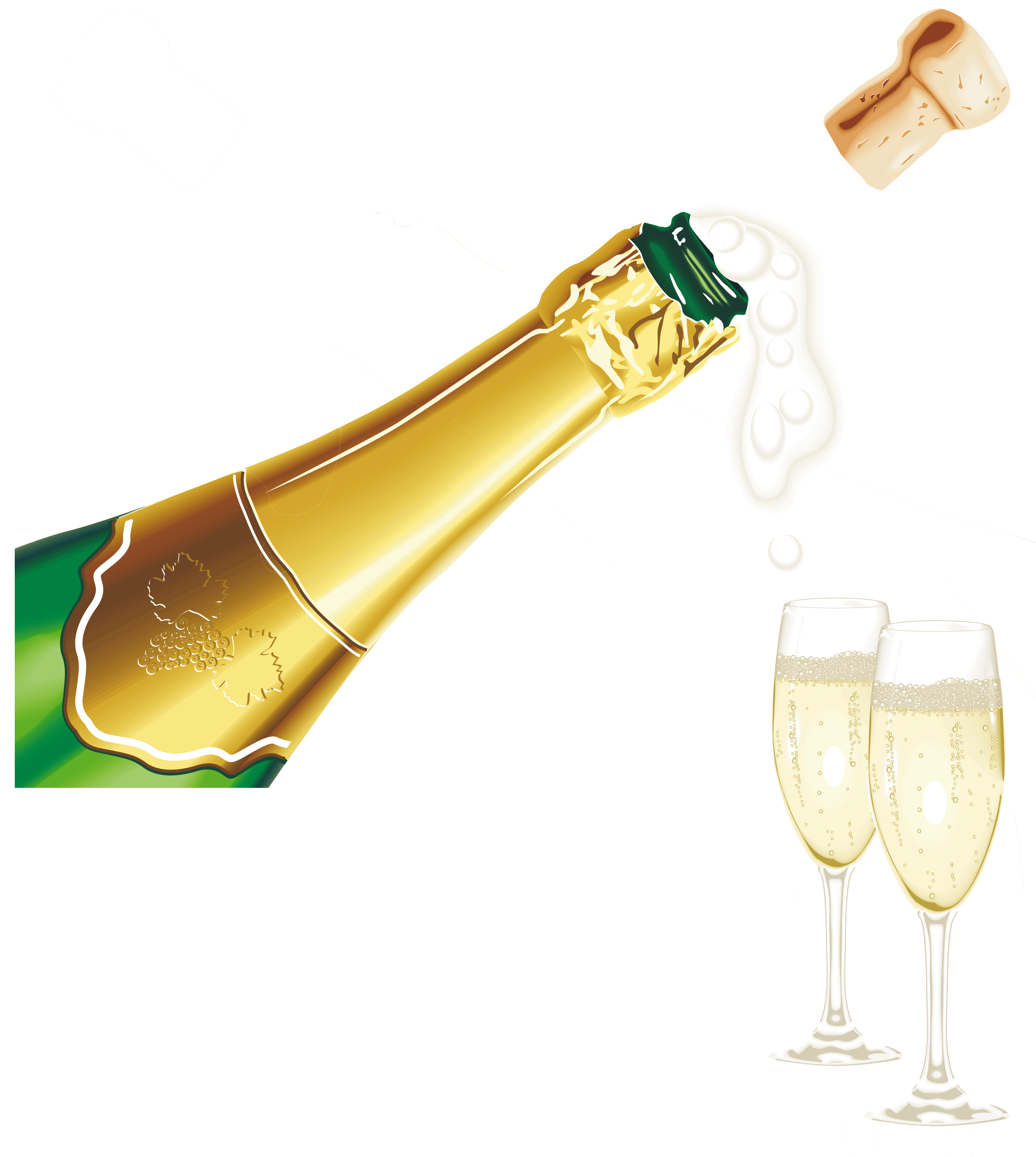new year champagne png