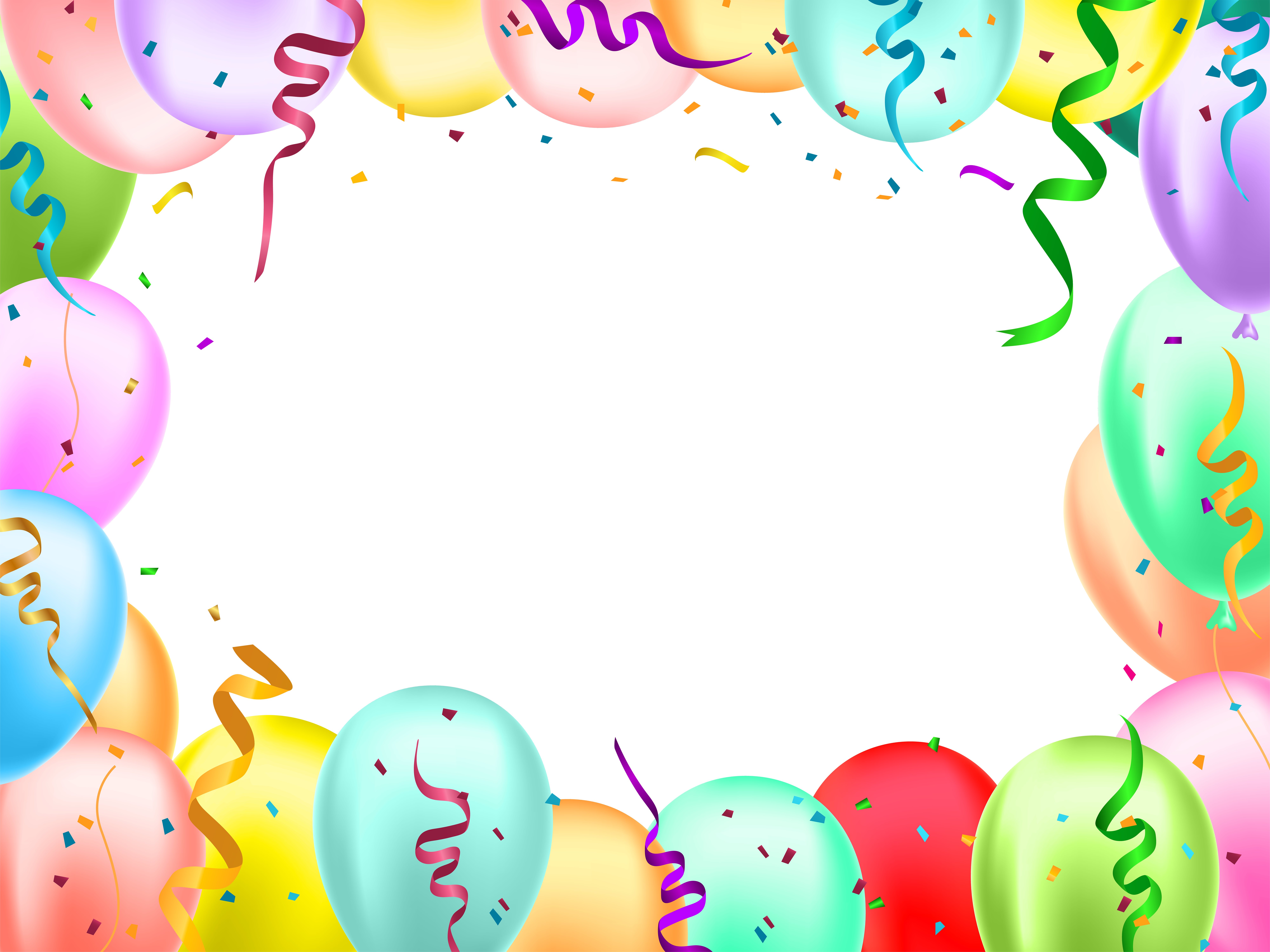 birthday border with balloons transparent image gallery birthday border horizontal