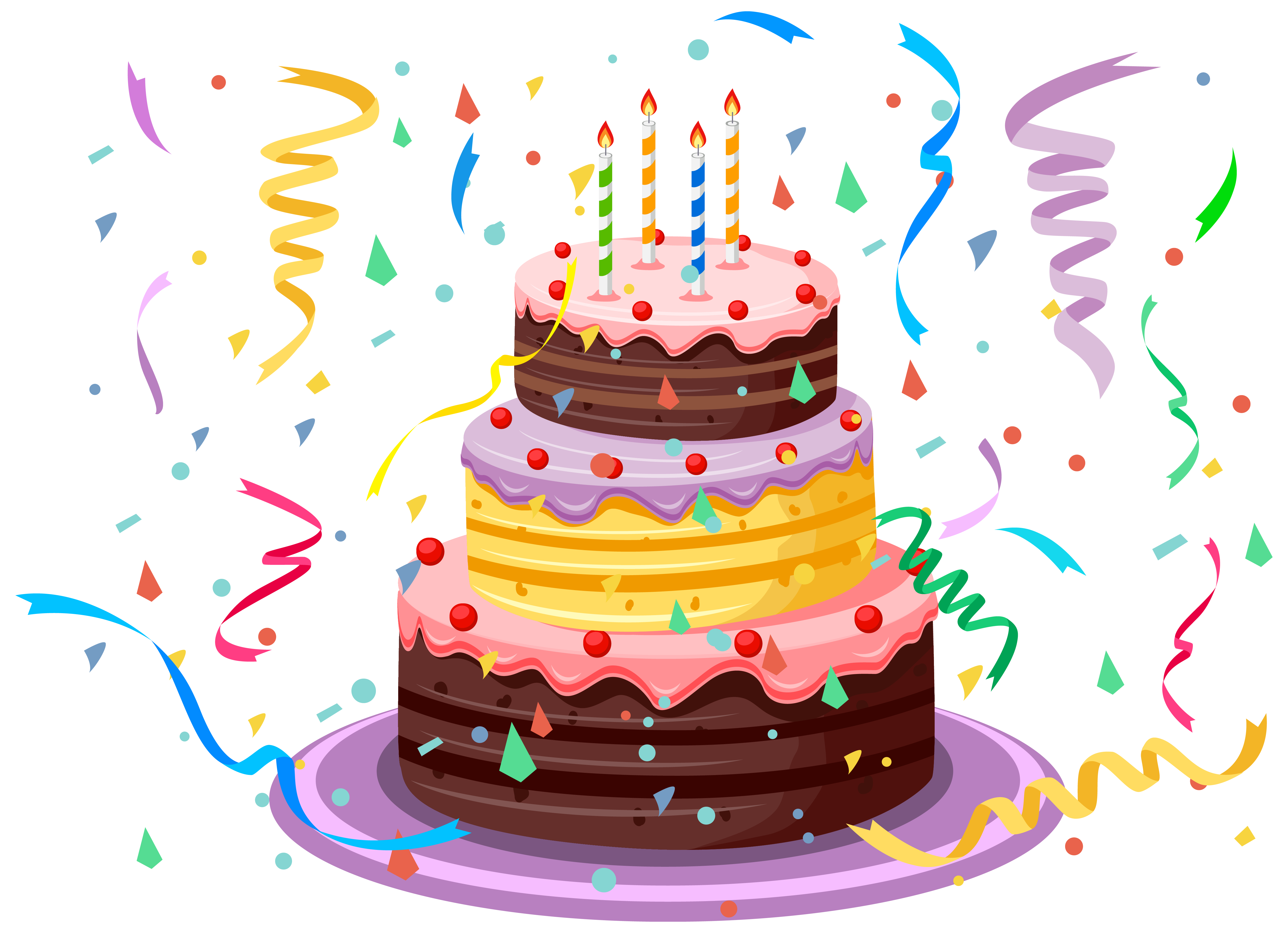 Birthday Cake With Confetti Png Clipart Picture Gallery Yopriceville High Quality Images And Transparent Png Free Clipart