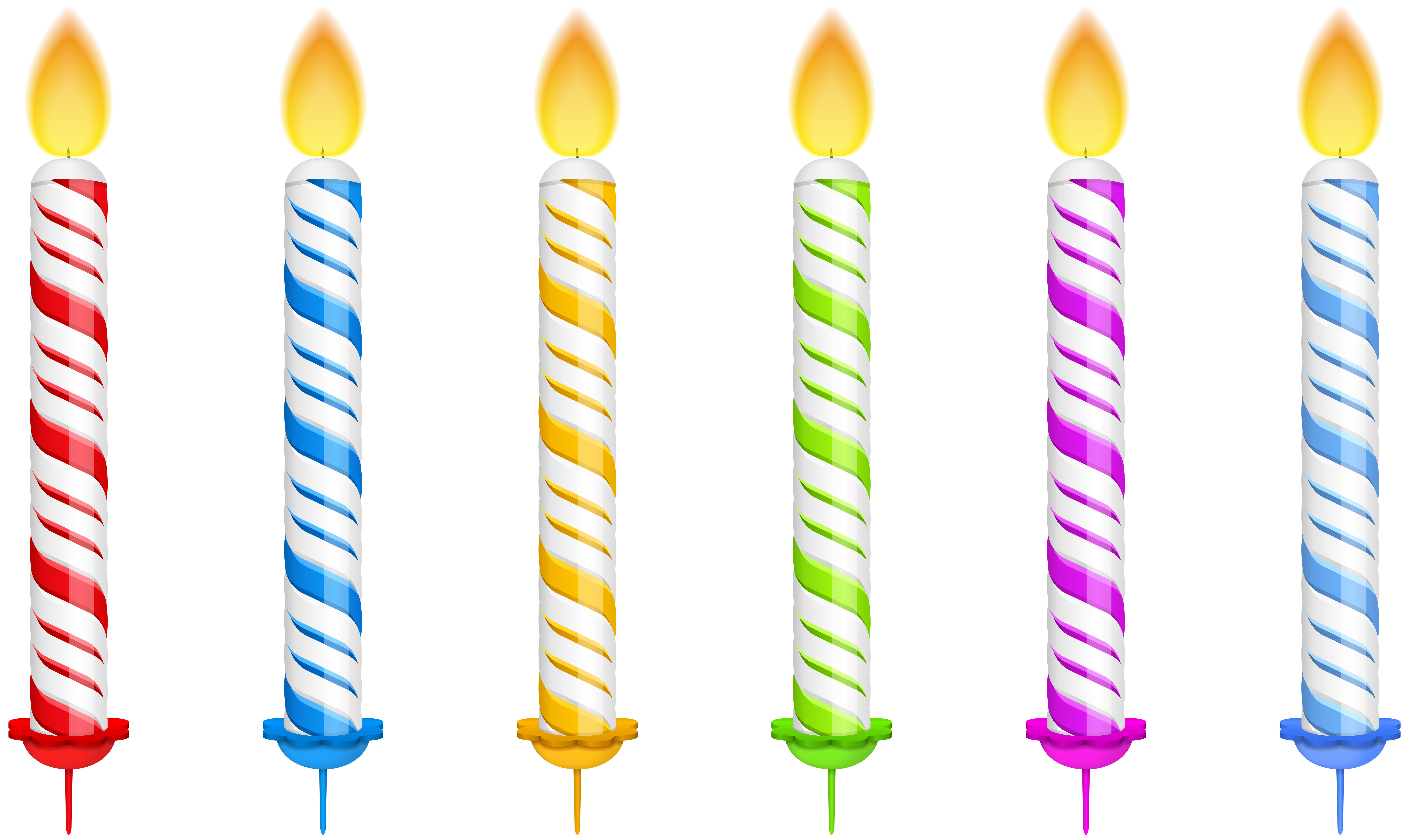 happy birthday candles clipart