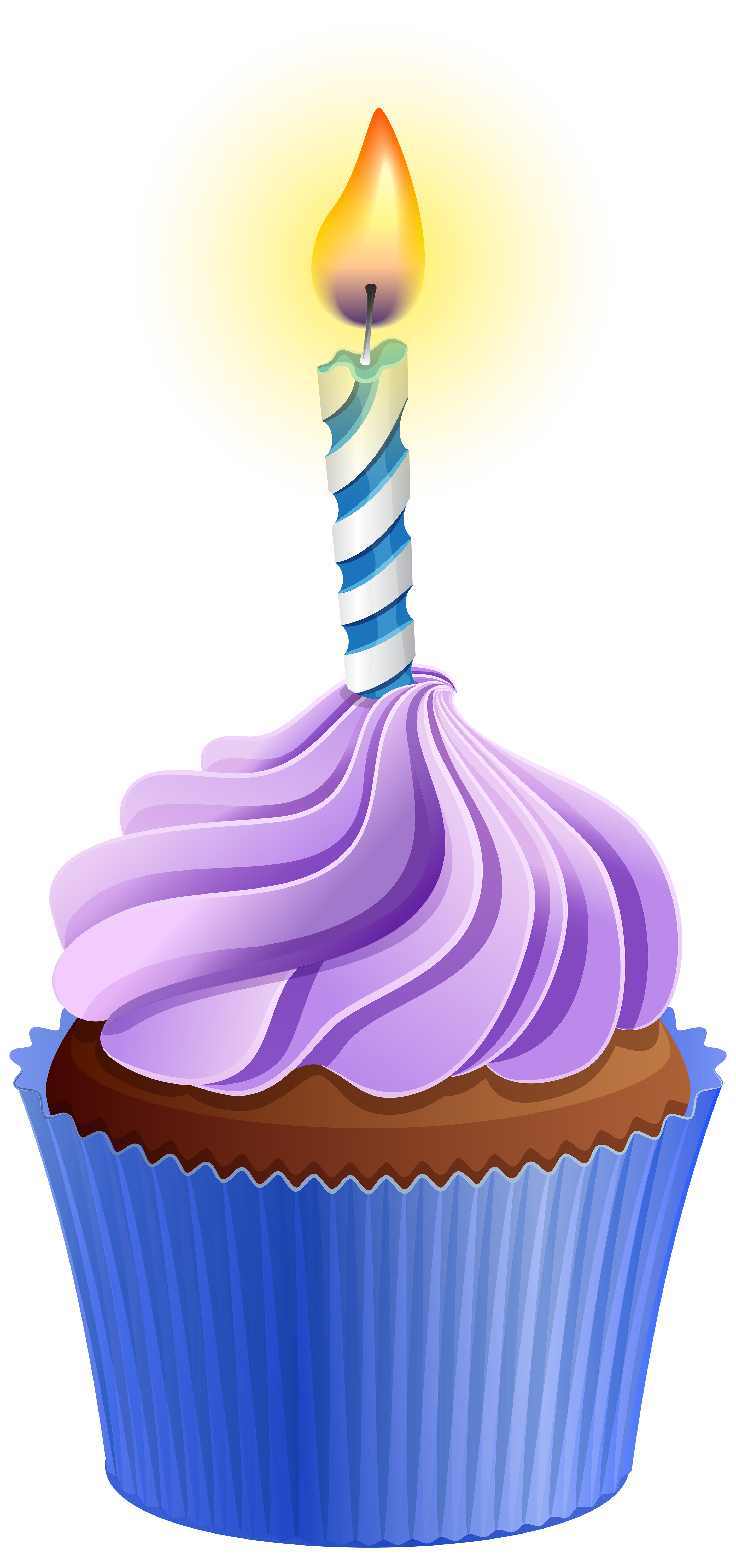 Birthday Cupcake with Candle PNG Clip Art Image​ | Gallery Yopriceville -  High-Quality Free Images and Transparent PNG Clipart