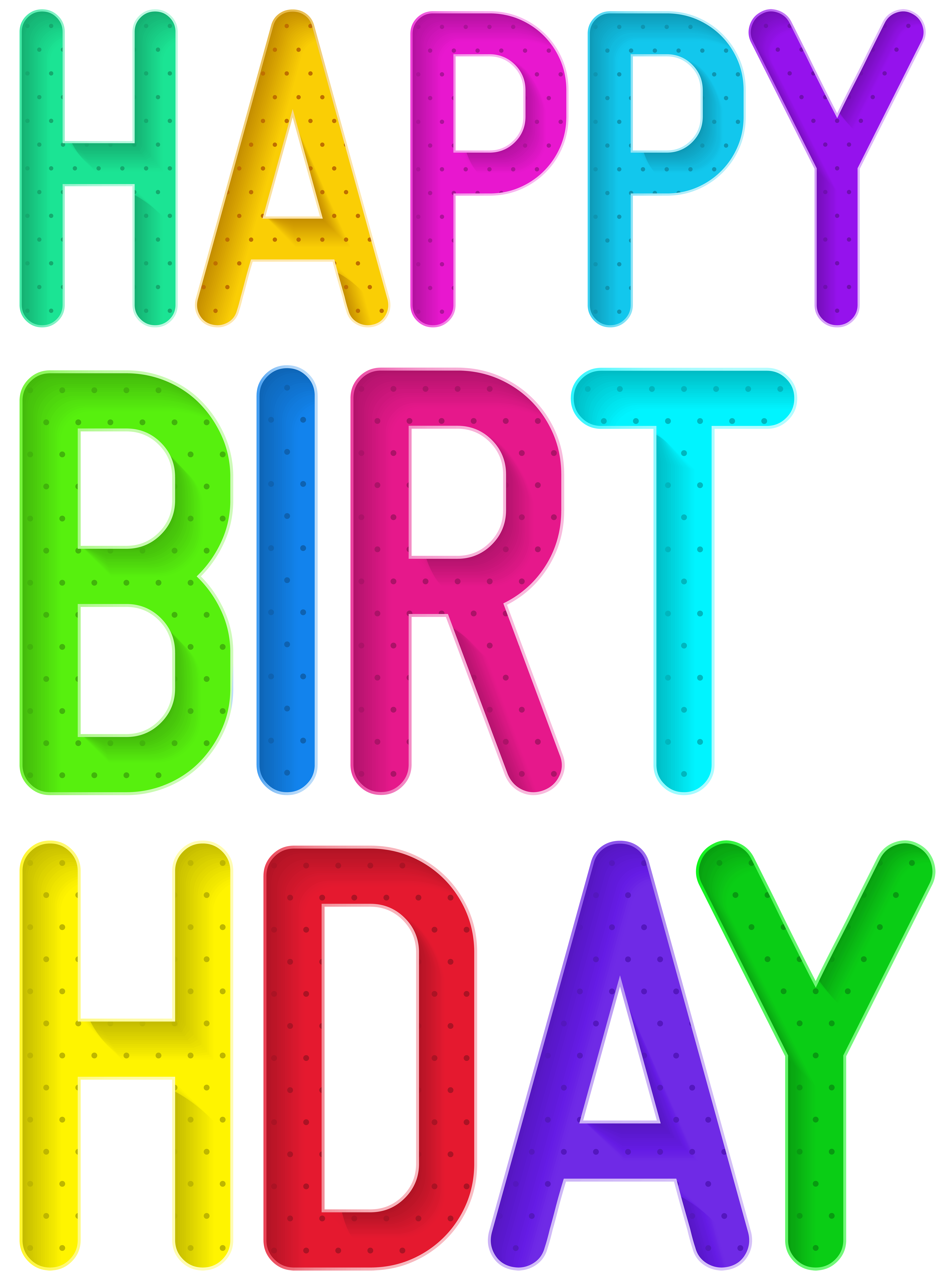 Colorful Happy Birthday Text PNG Image | Gallery Yopriceville - High ...