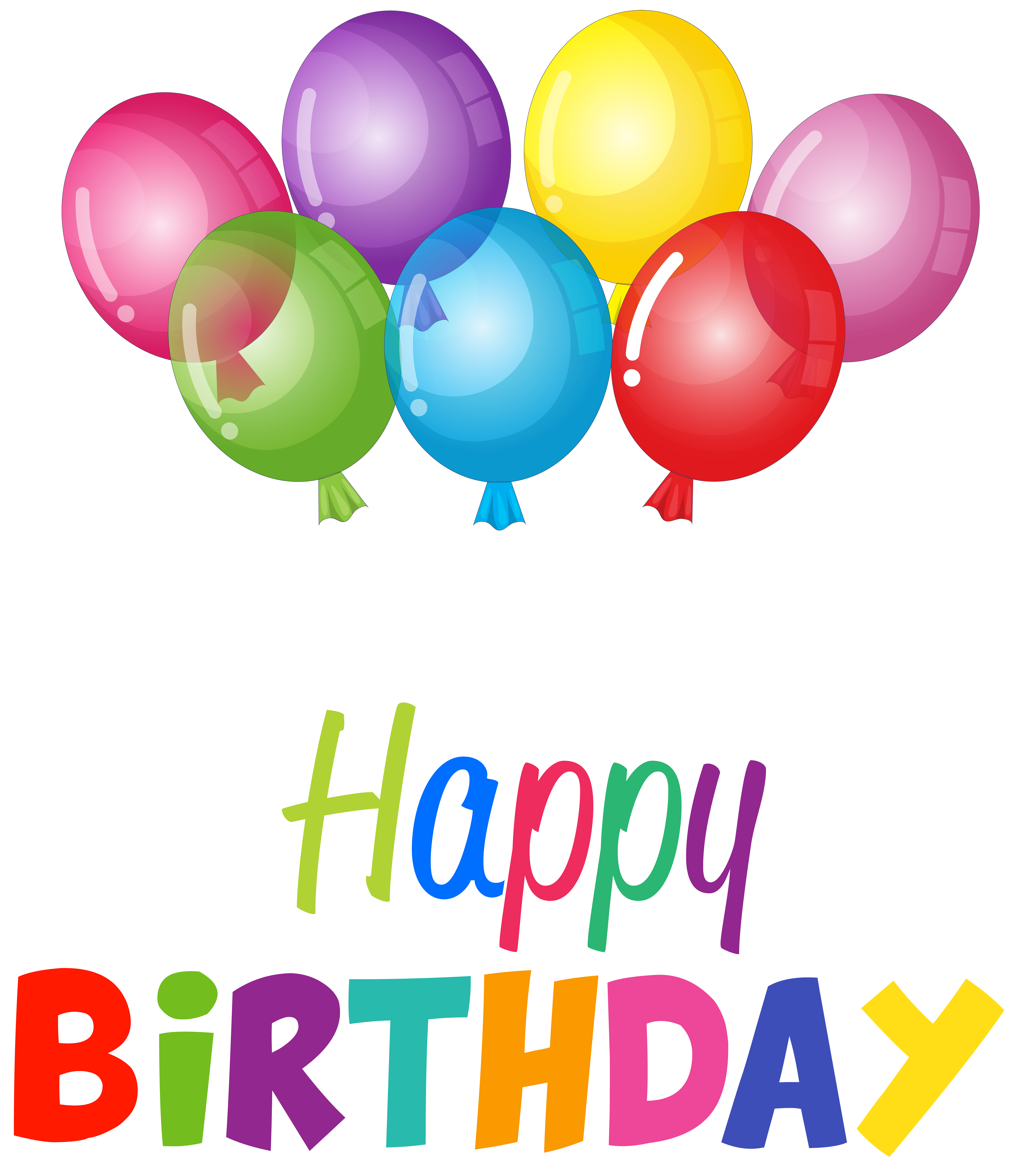 Happy Birthday Balloons Clip Art PNG Image | Gallery Yopriceville