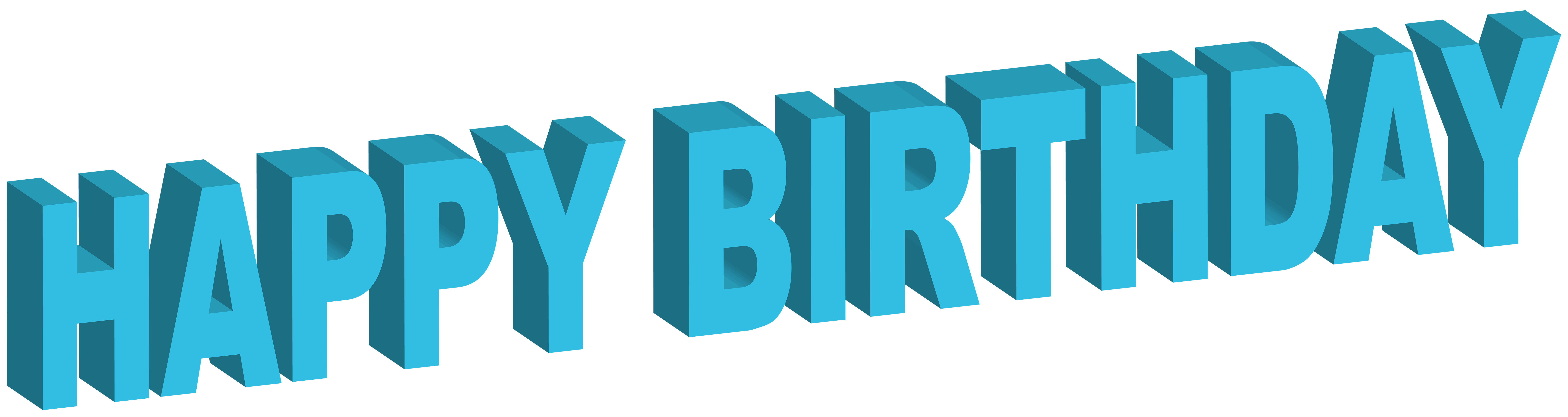 Happy Birthday Blue 3D Transparent Clip Art Image | Gallery