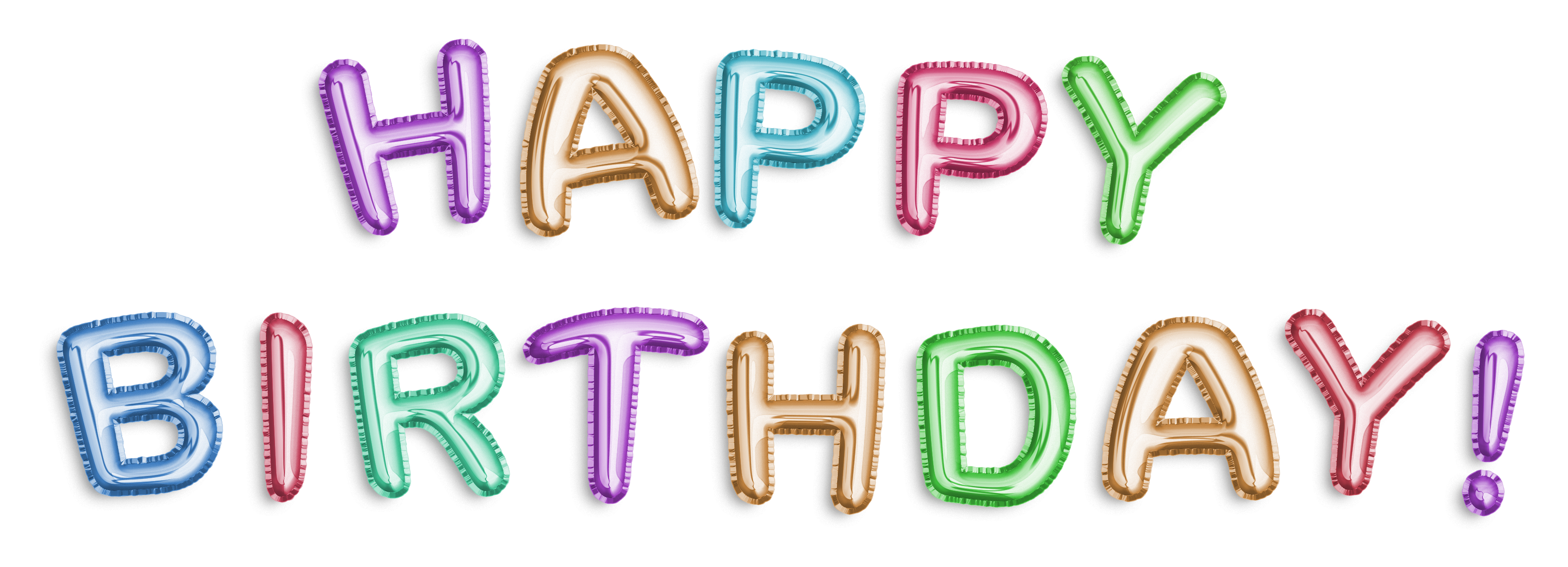 Happy Birthday Colorful Foil PNG Clip Art Image | Gallery Yopriceville ...