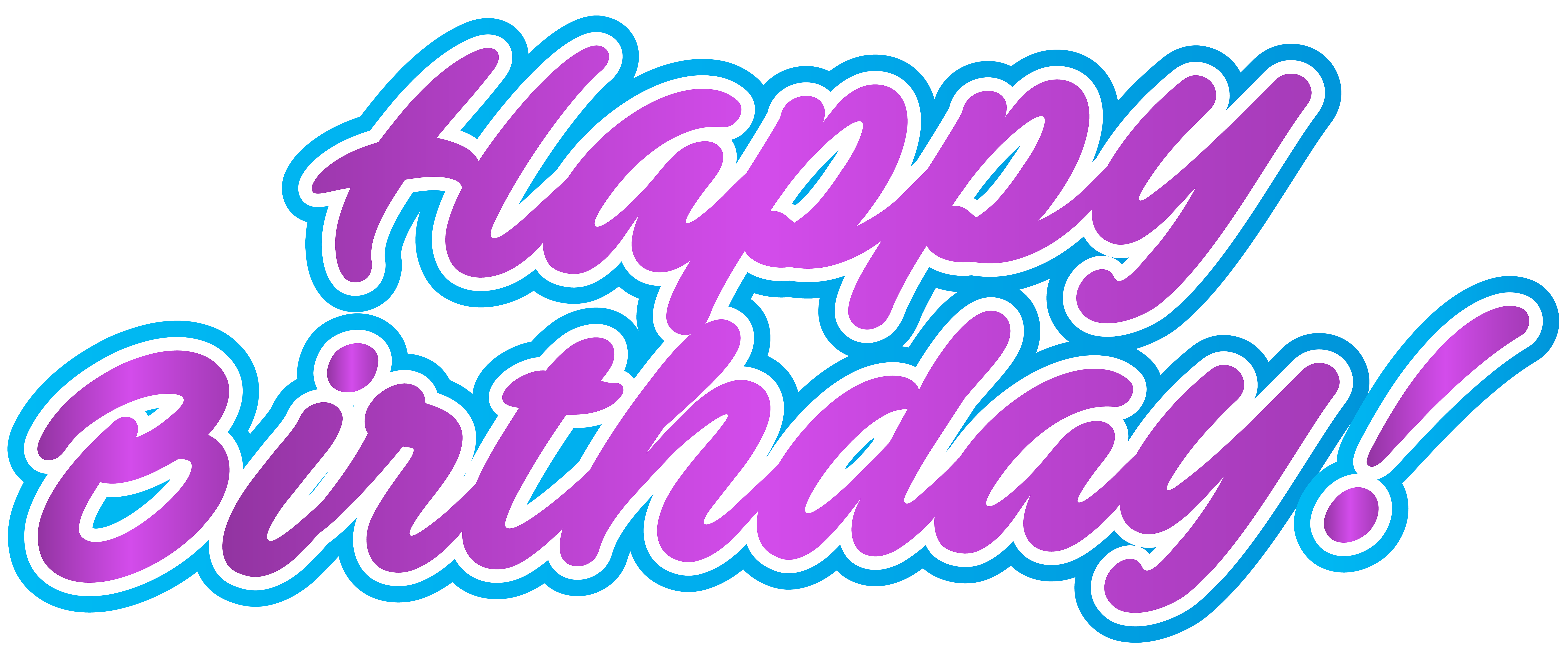 Happy Birthday Pink Blue Clip Art PNG Image | Gallery Yopriceville