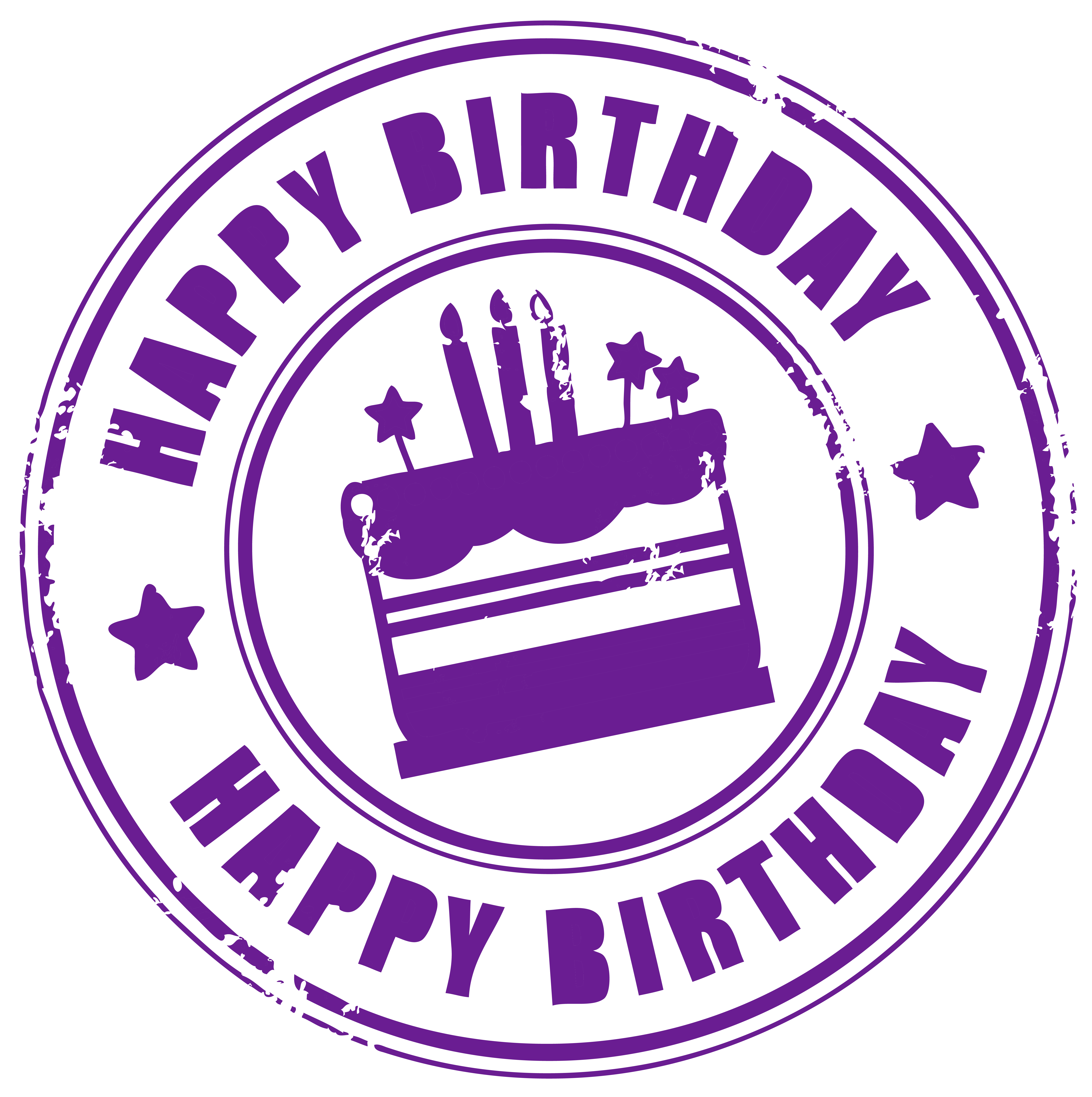 Happy Birthday Stamp PNG Clipart Picture​