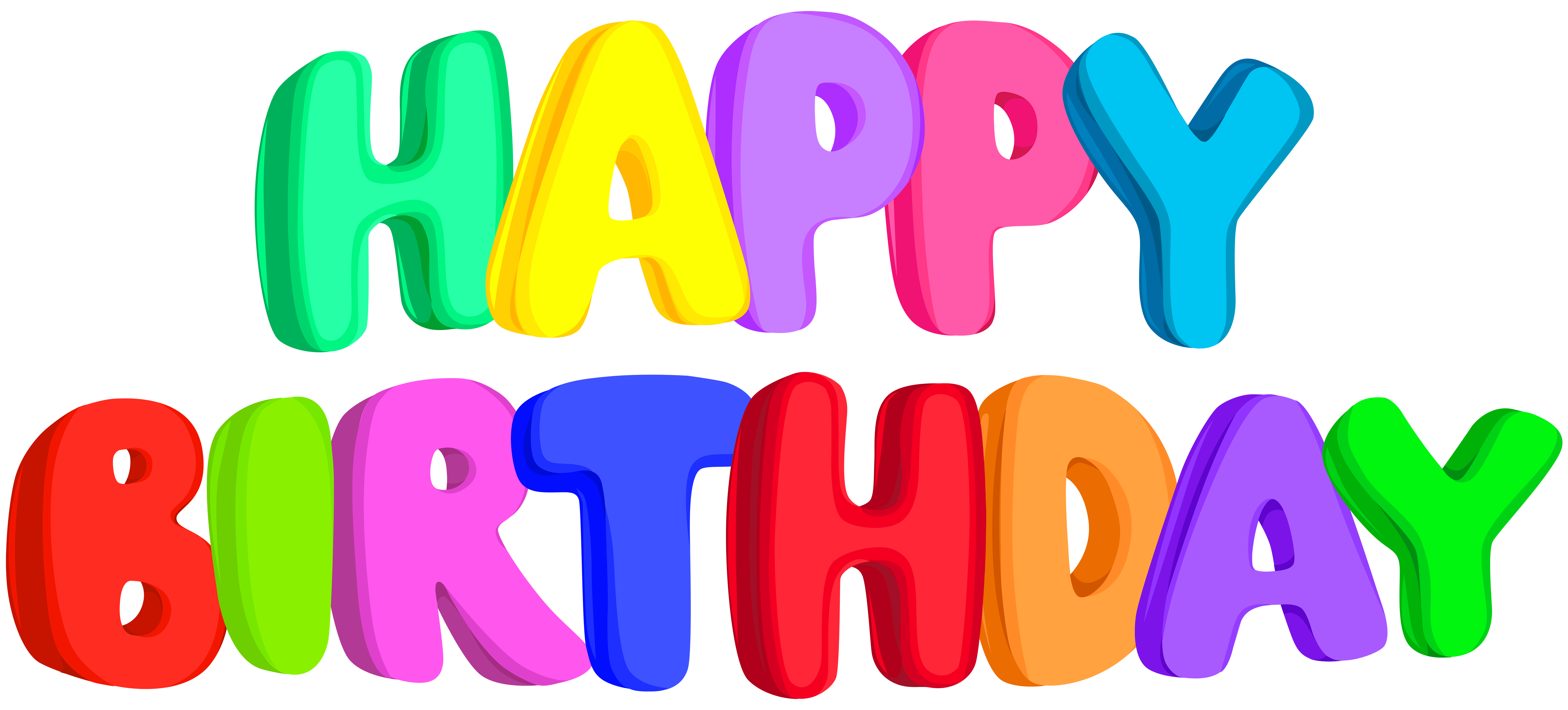 Happy Birthday Text Clip Art Image | Gallery Yopriceville ...