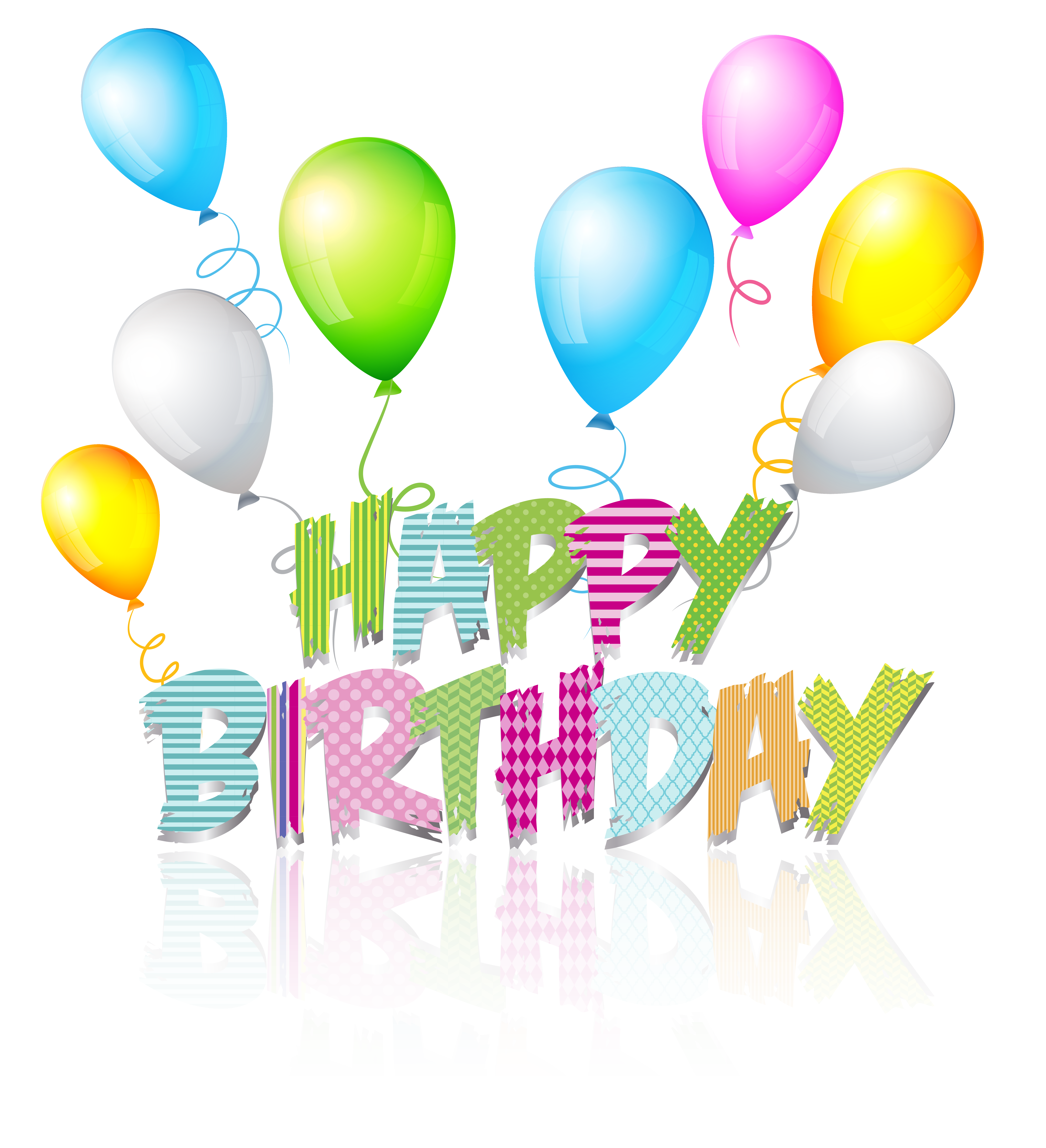 party coloured happy birthday text png clip art image gallery