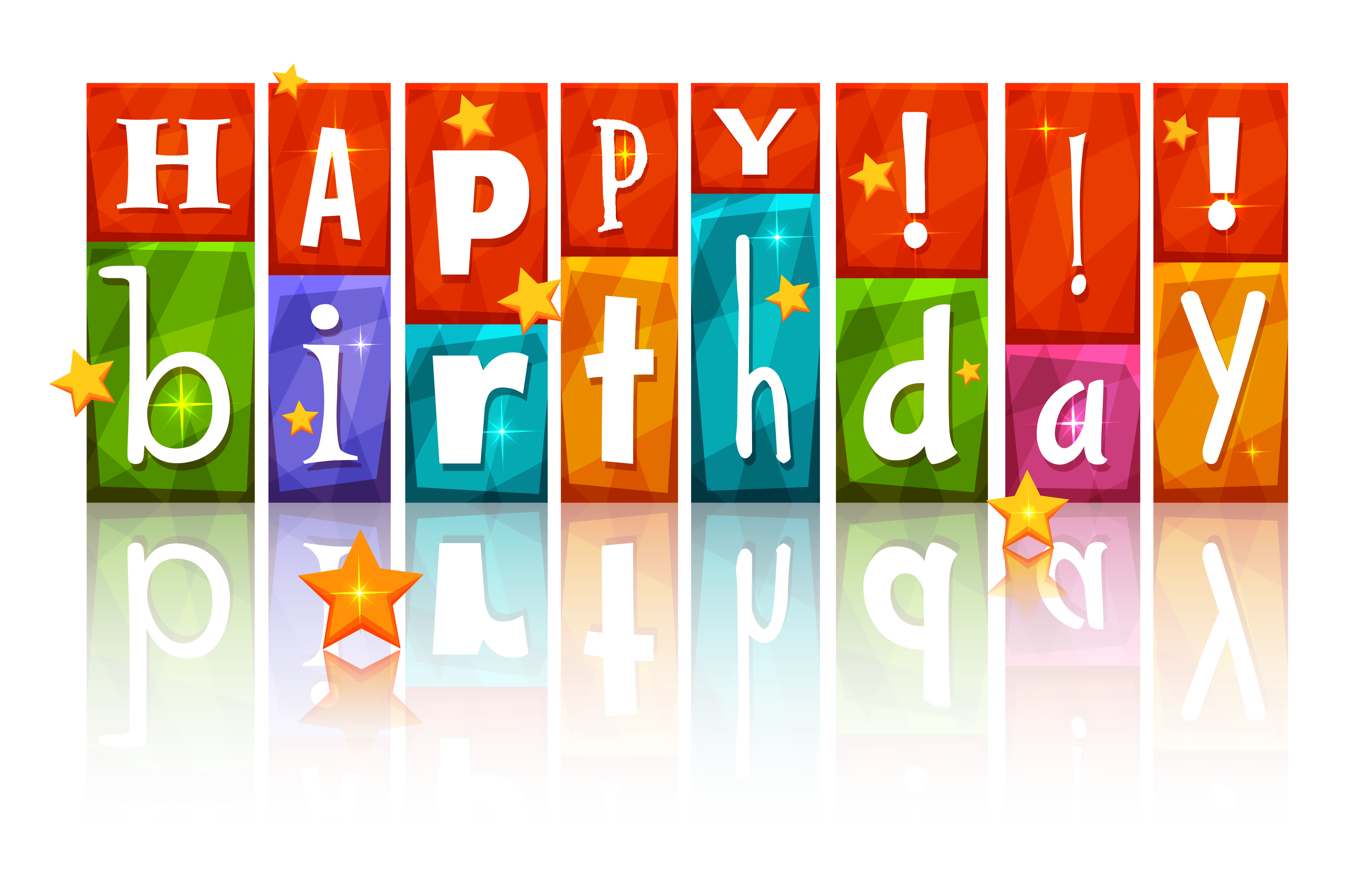 Transparent Colorful Happy Birthday with Stars PNG Image​ | Gallery  Yopriceville - High-Quality Free Images and Transparent PNG Clipart