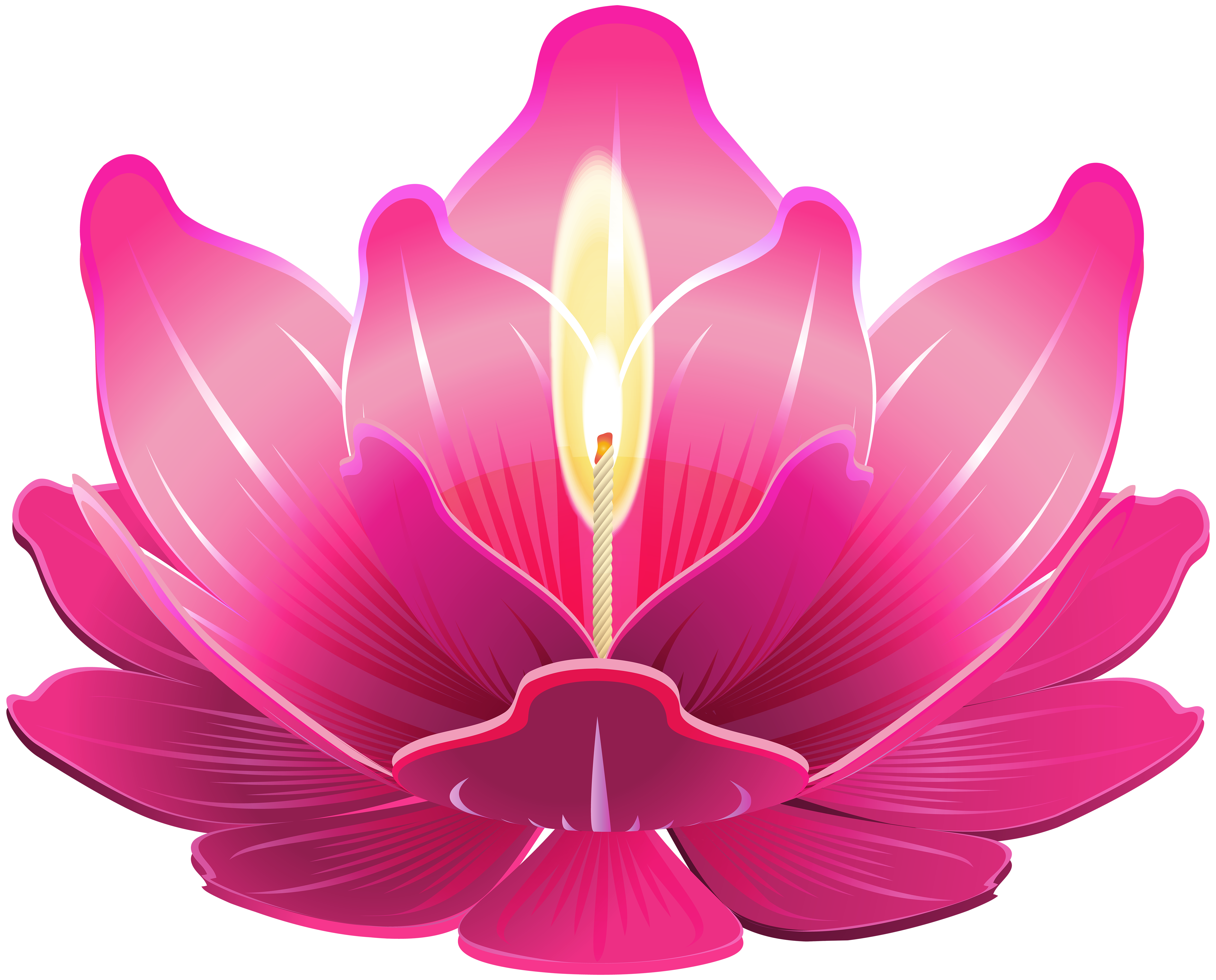 Lotus with Candle PNG Clip Art | Gallery Yopriceville ...