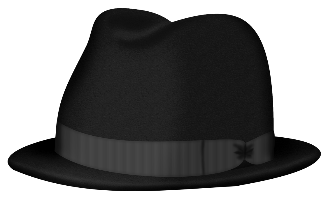 Black Fedora Hat PNG Clipart Picture 