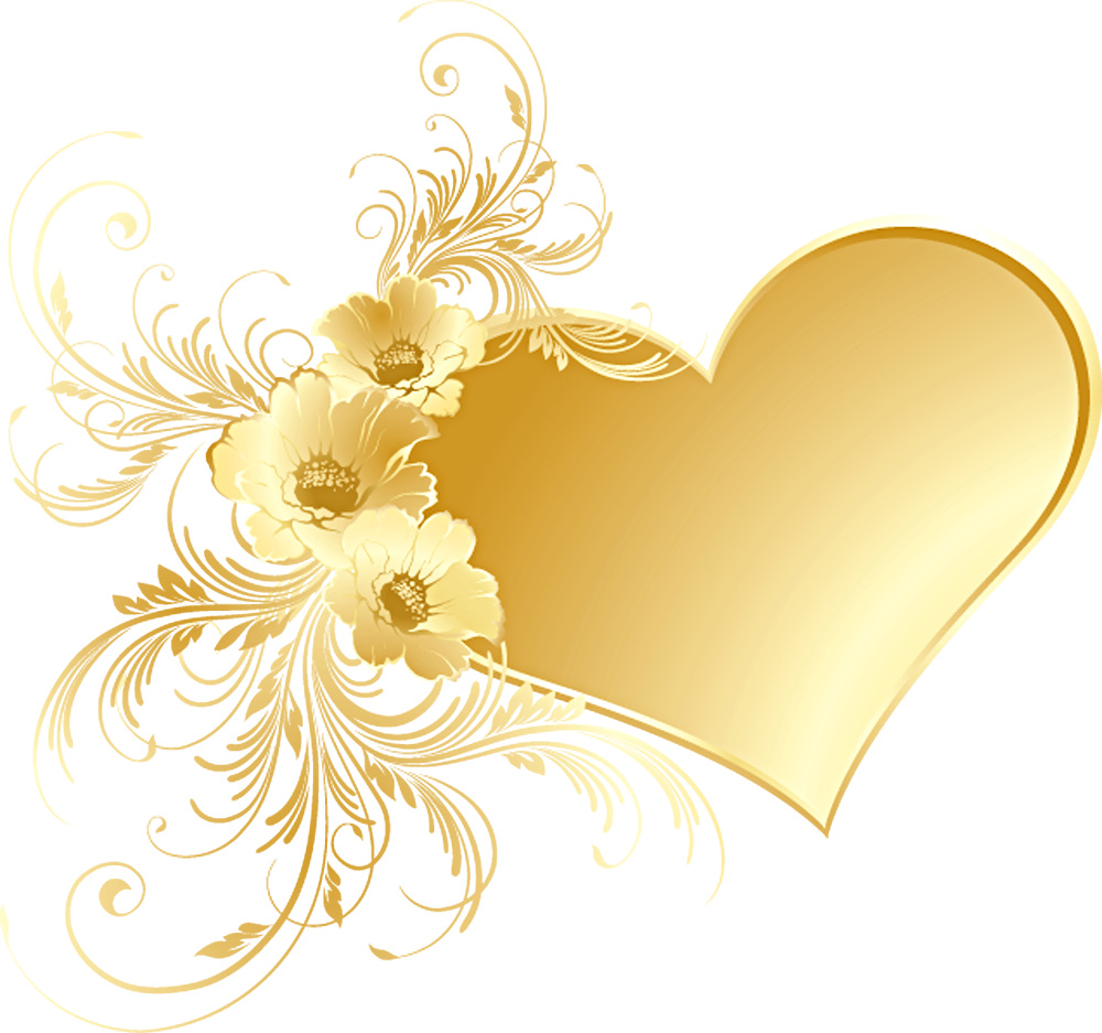 Gold Heart With Flowers Png Picture Gallery Yopriceville High