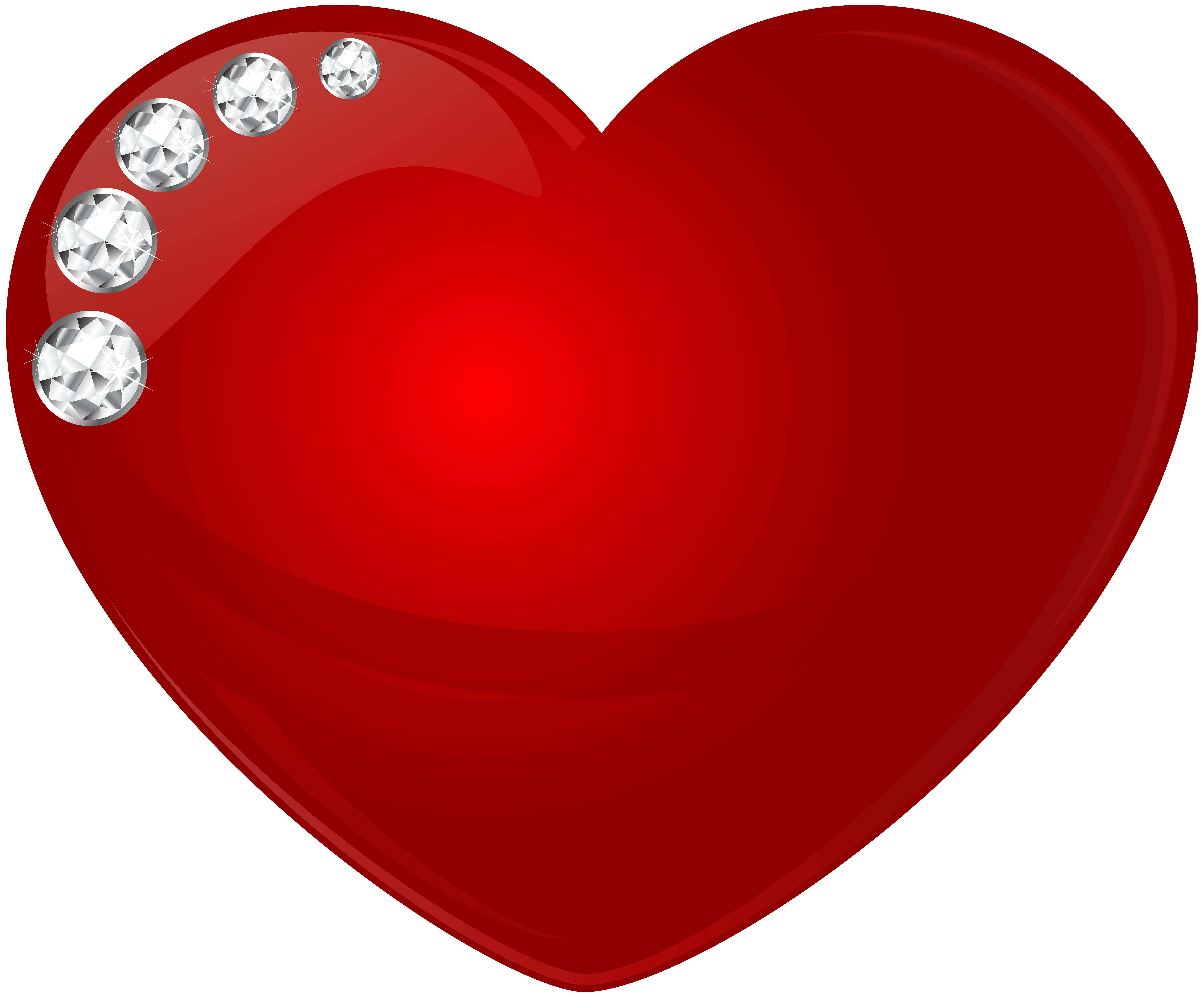Heart with Diamonds Transparent Clip Art Image​  Gallery Yopriceville -  High-Quality Free Images and Transparent PNG Clipart