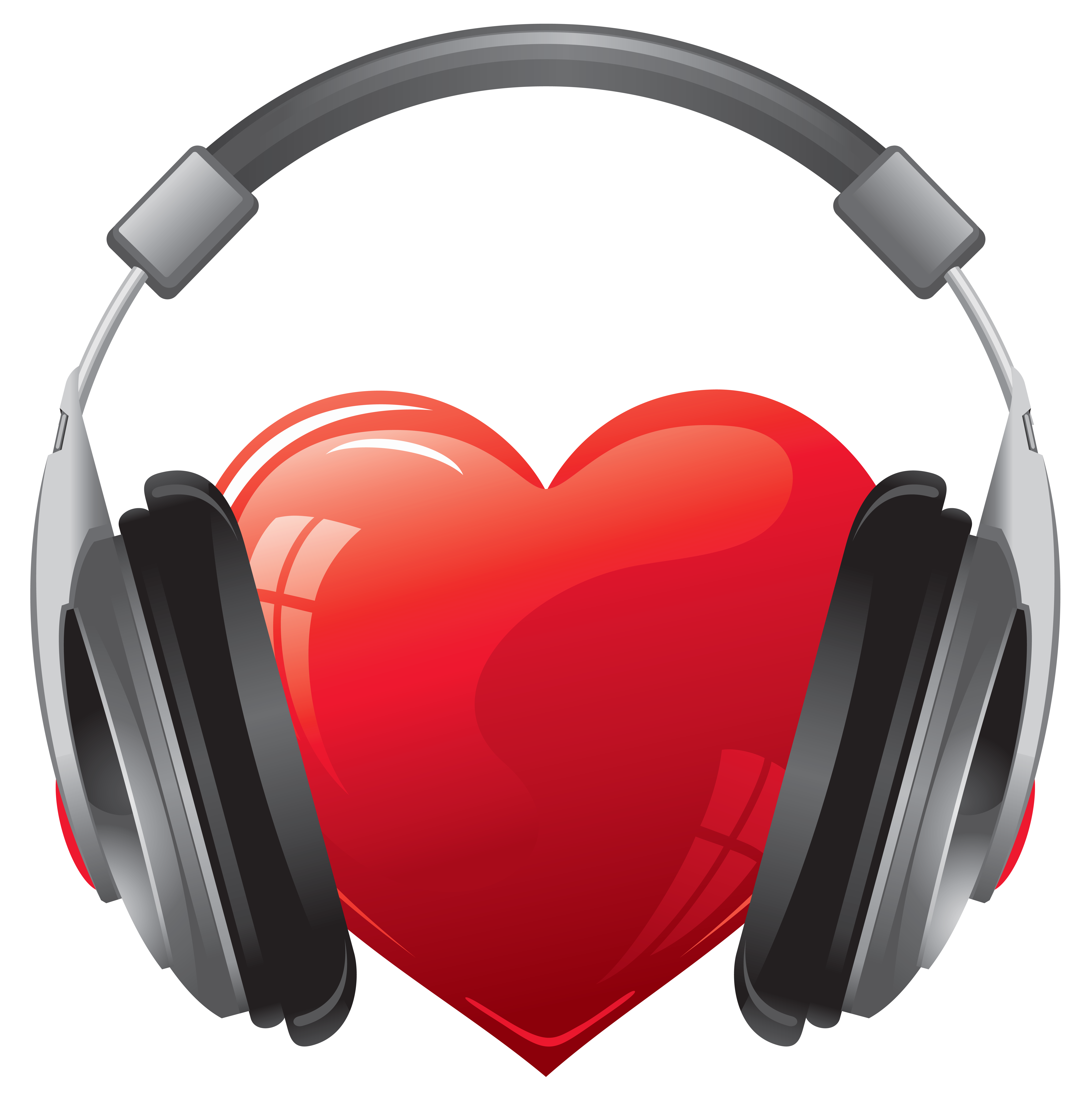 Heart with Headphones PNG Clipart Image​ | Gallery Yopriceville -  High-Quality Free Images and Transparent PNG Clipart