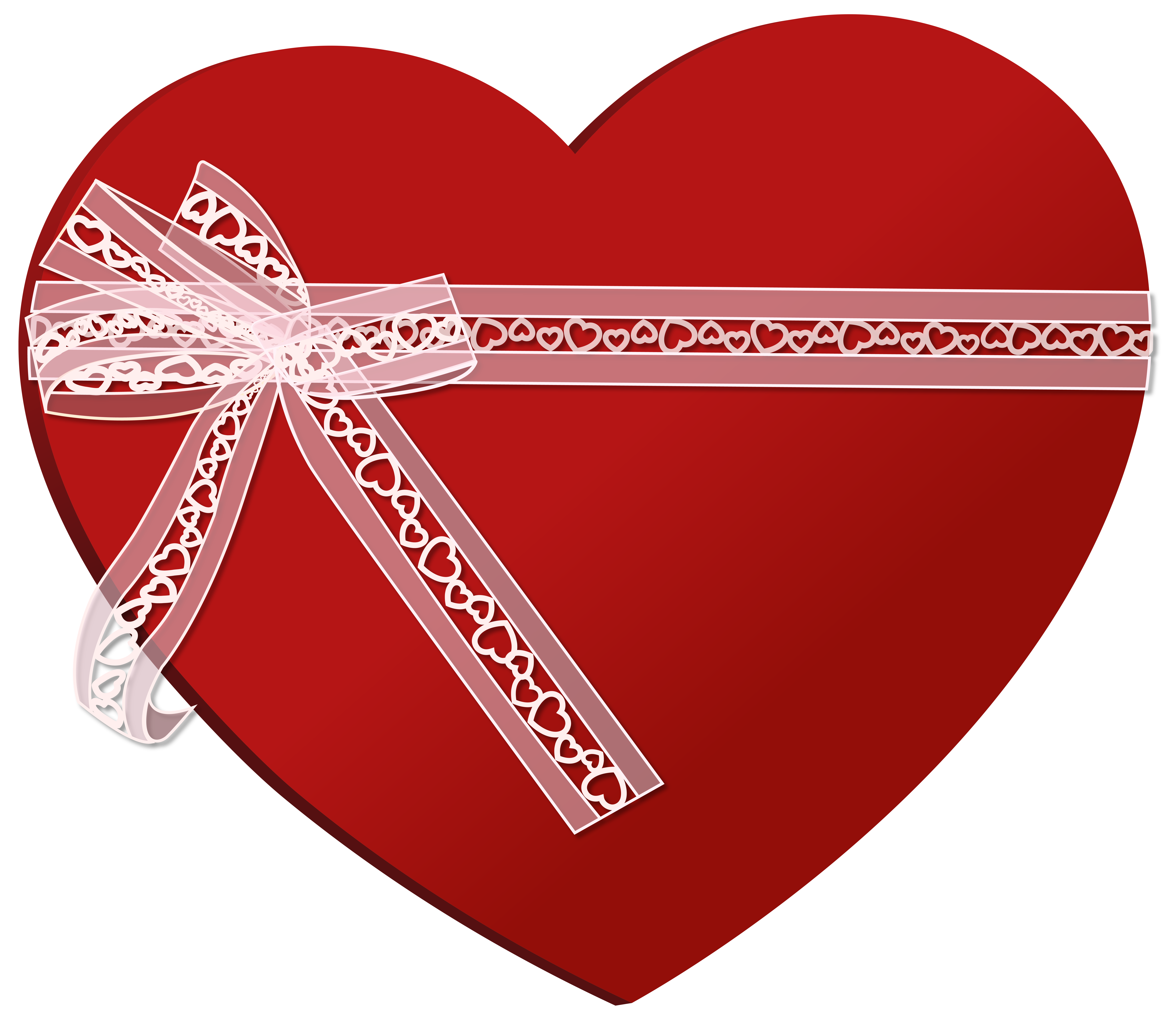 Heart with Heart Ribbon PNG Clip Art Image | Gallery Yopriceville - High-Quality Images and ...