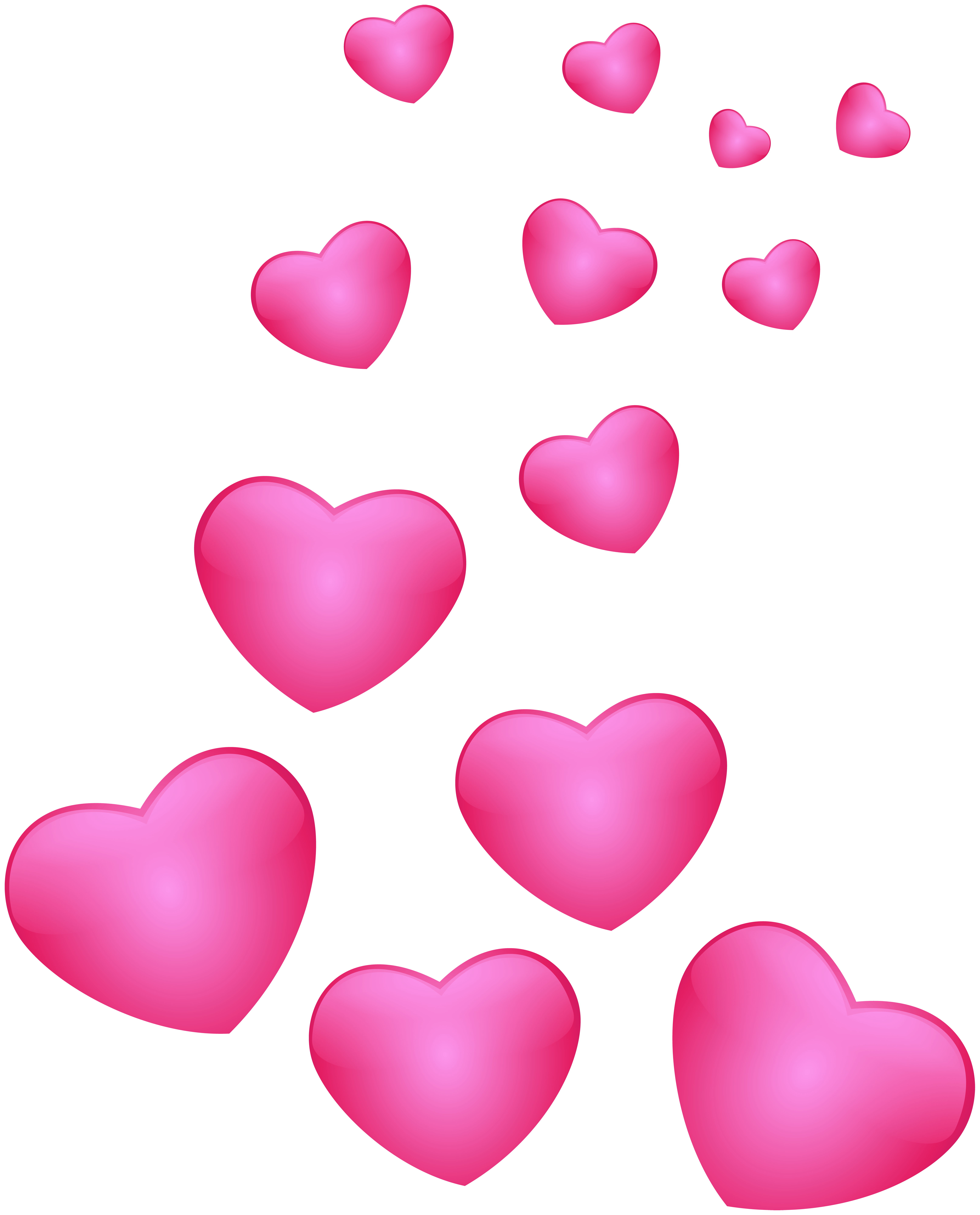 Hearts Pink PNG Clip Art Image | Gallery Yopriceville - High-Quality