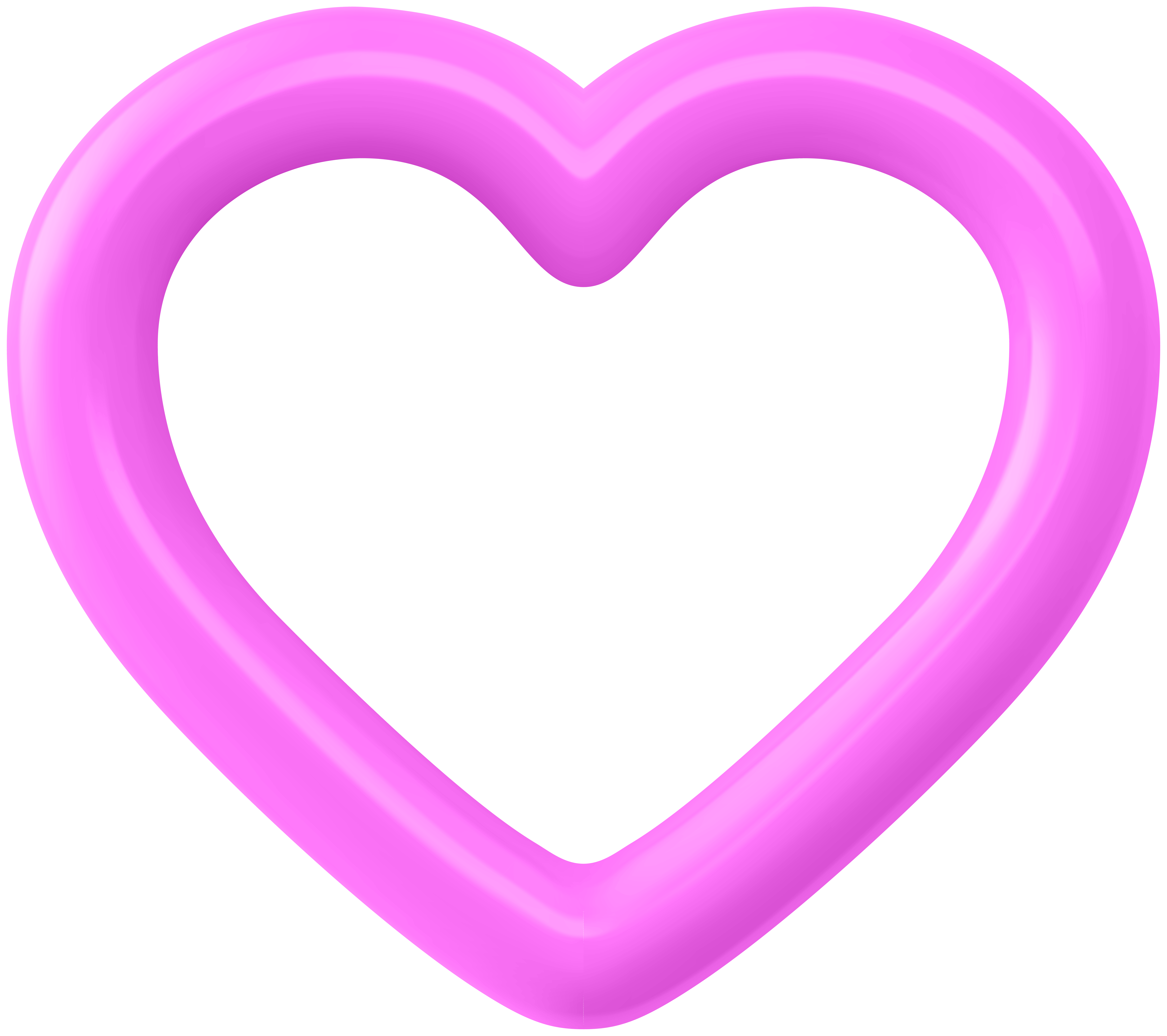 Pink Heart Shaped Frame Transparent Clipart​