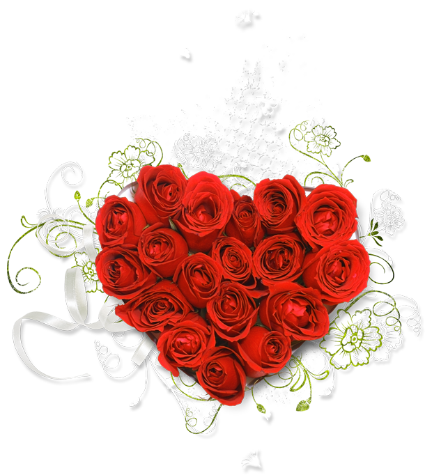 Red Heart Bouquet of Roses Clipart | Gallery Yopriceville - High