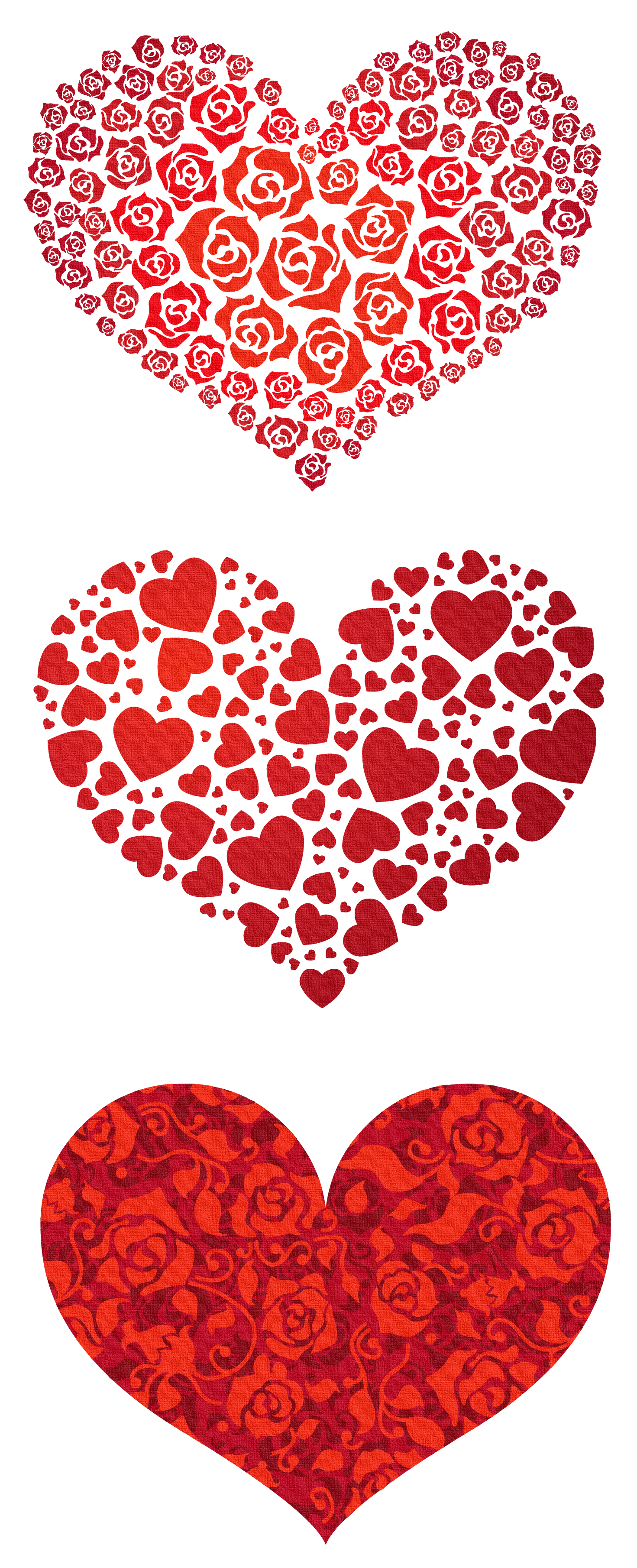 Red Hearts Transparent Graphics Clipart | Gallery Yopriceville - High-Quality Images and ...