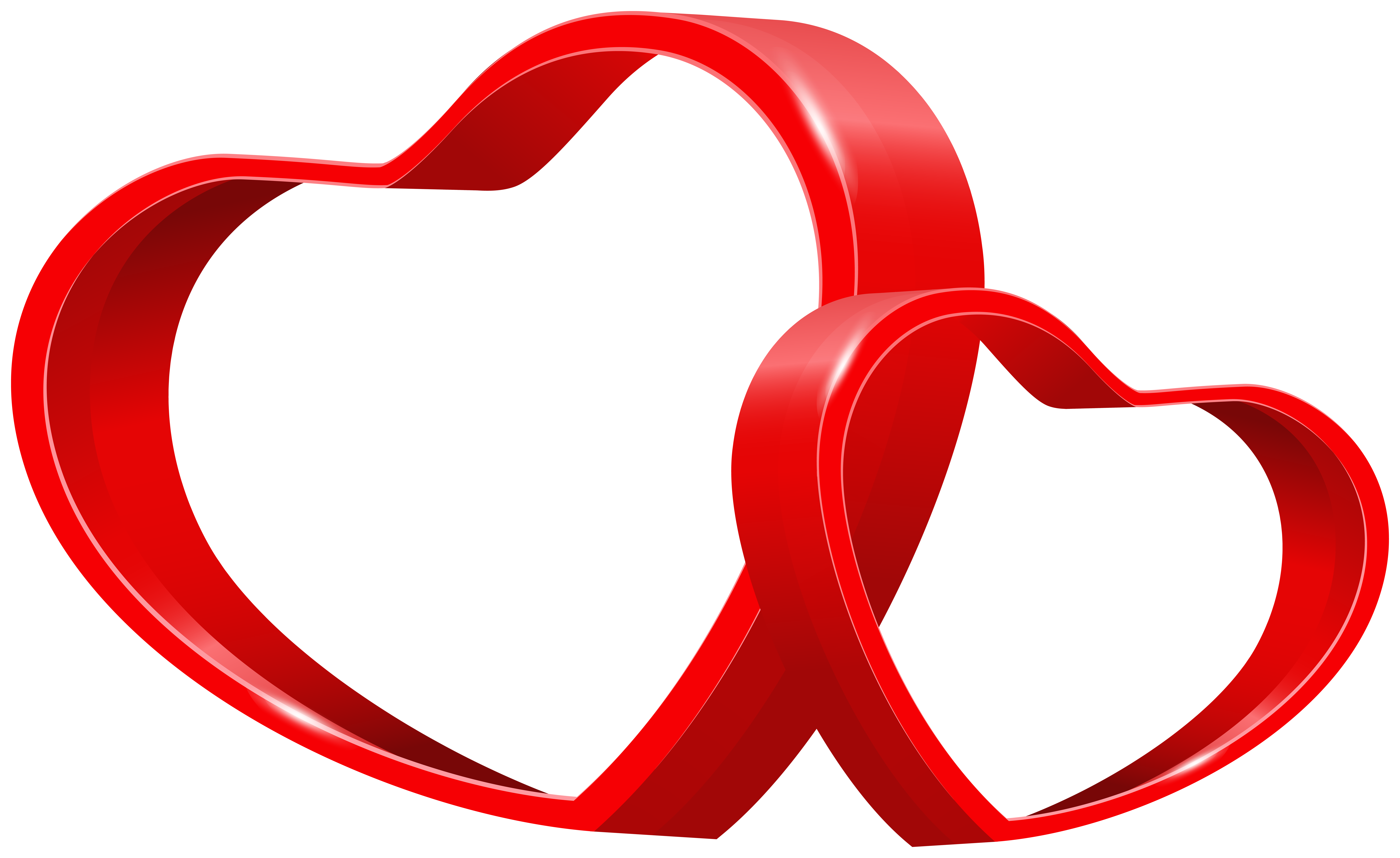 Two Red Hearts PNG Clipart - Best WEB Clipart