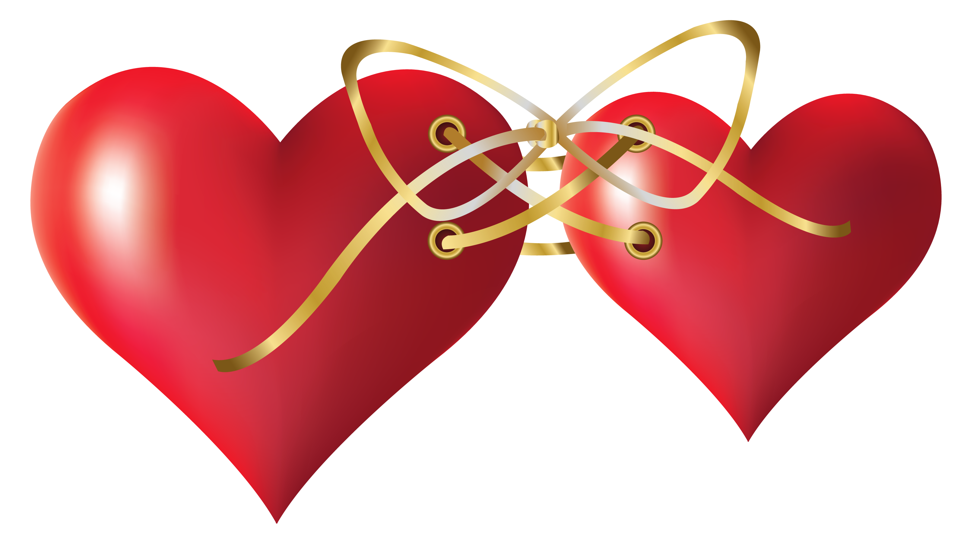 Two Tied Hearts PNG Clipart​  Gallery Yopriceville - High-Quality