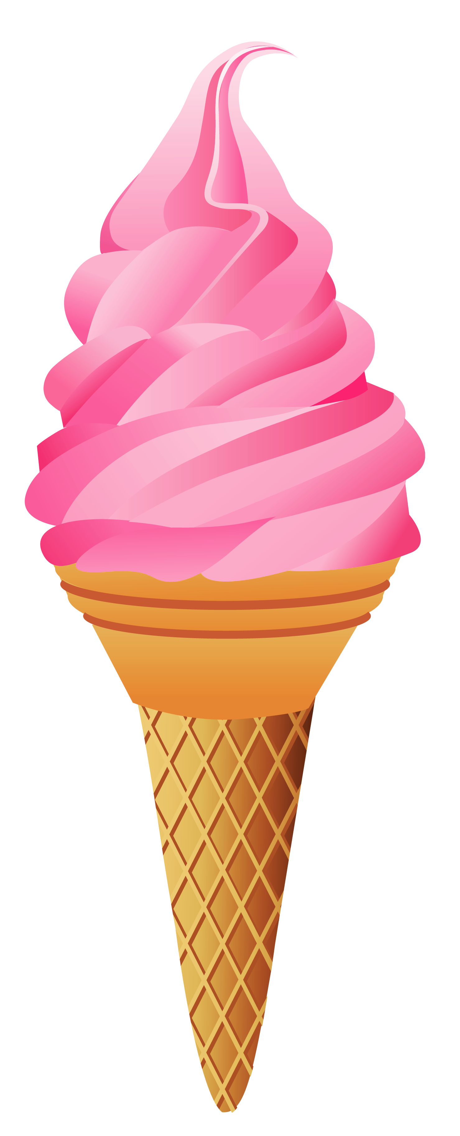 Strawberry Ice Cream Cone Clip Art