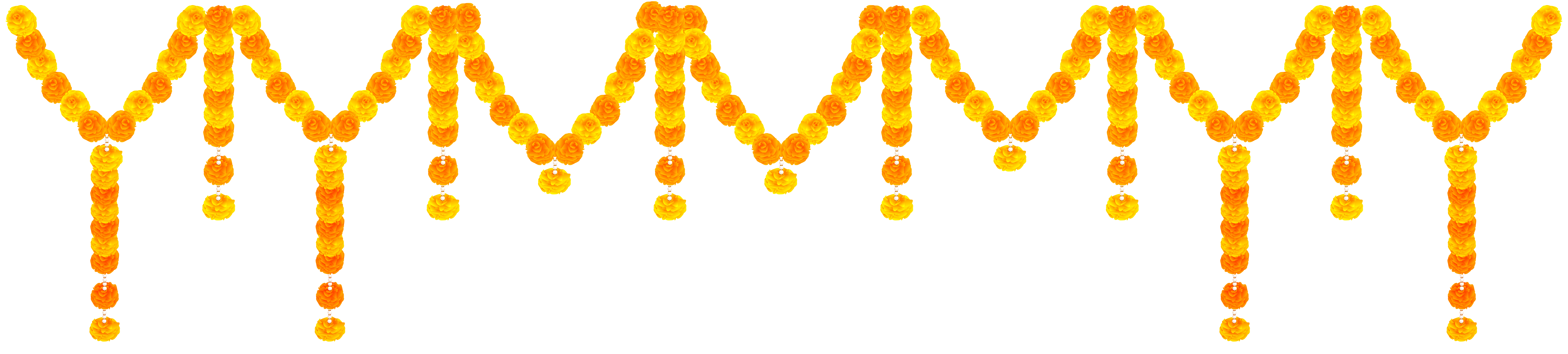 India Flower Garland Transparent Clip Art Image | Gallery Yopriceville