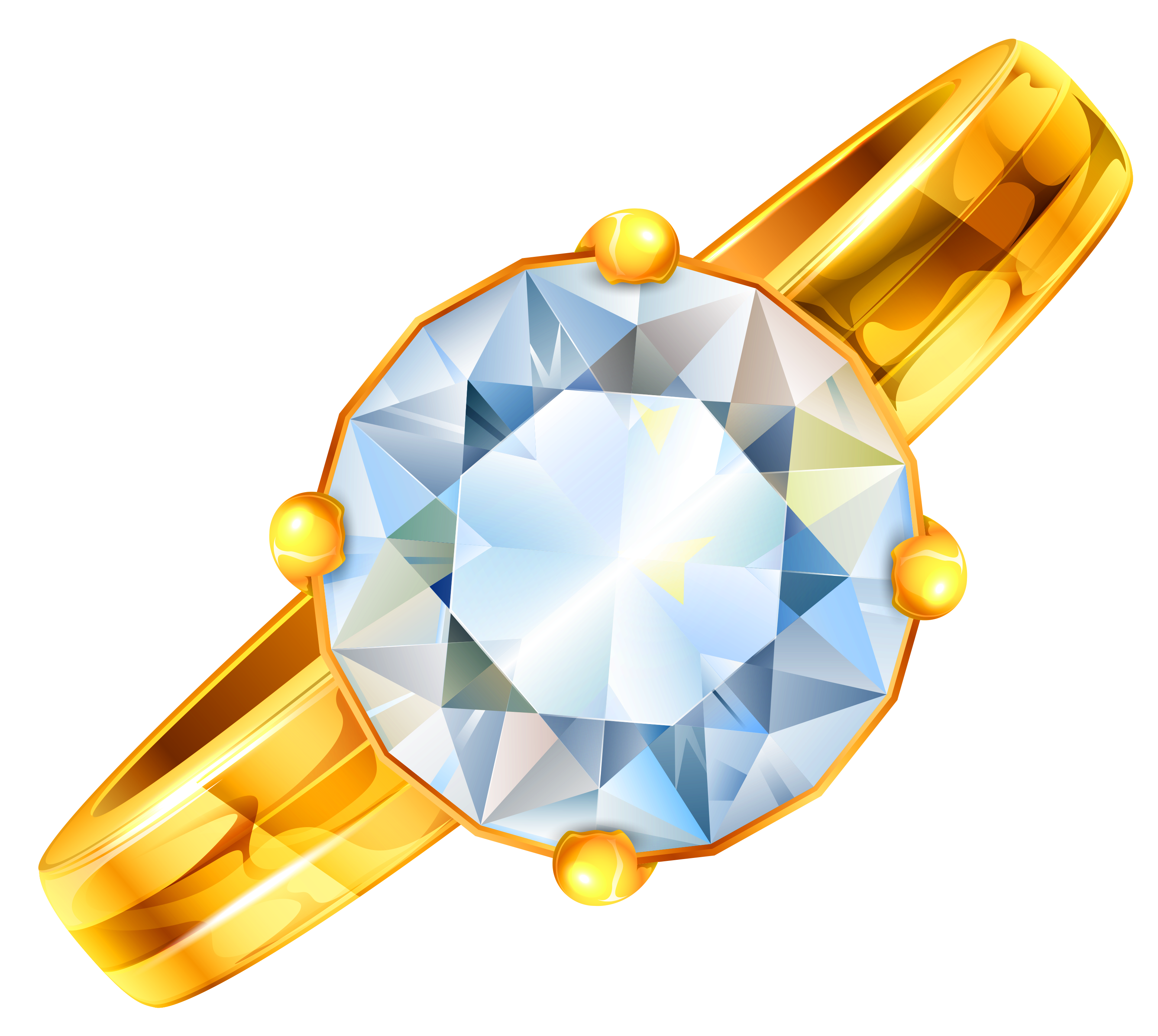 Gold Ring with Diamond PNG Clipart | Gallery Yopriceville - High ...