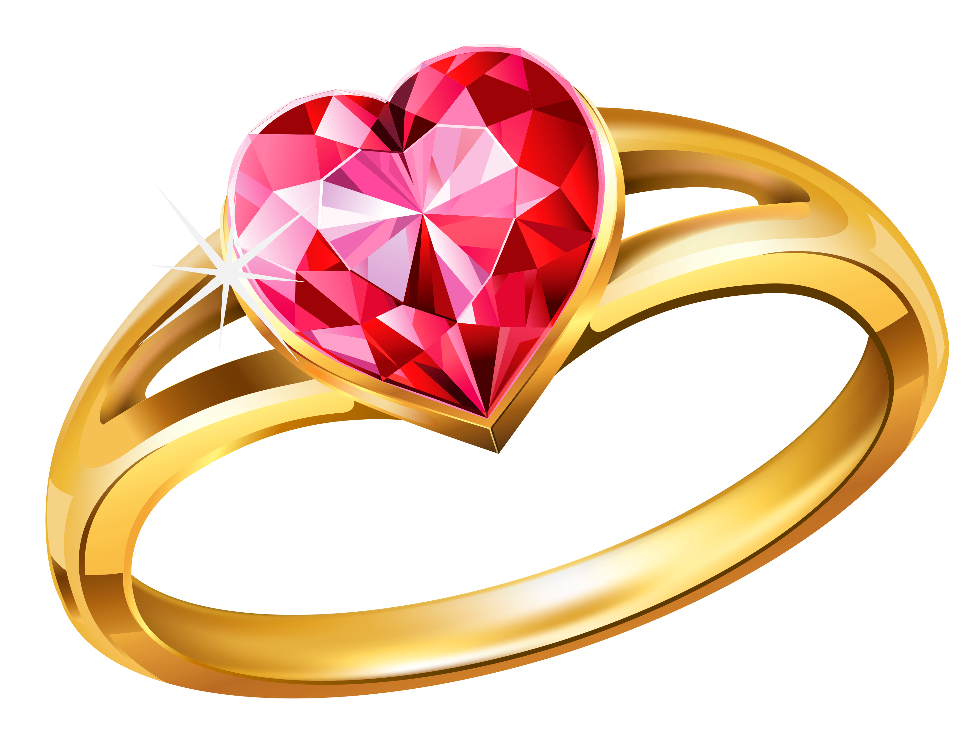 pink diamond ring clipart