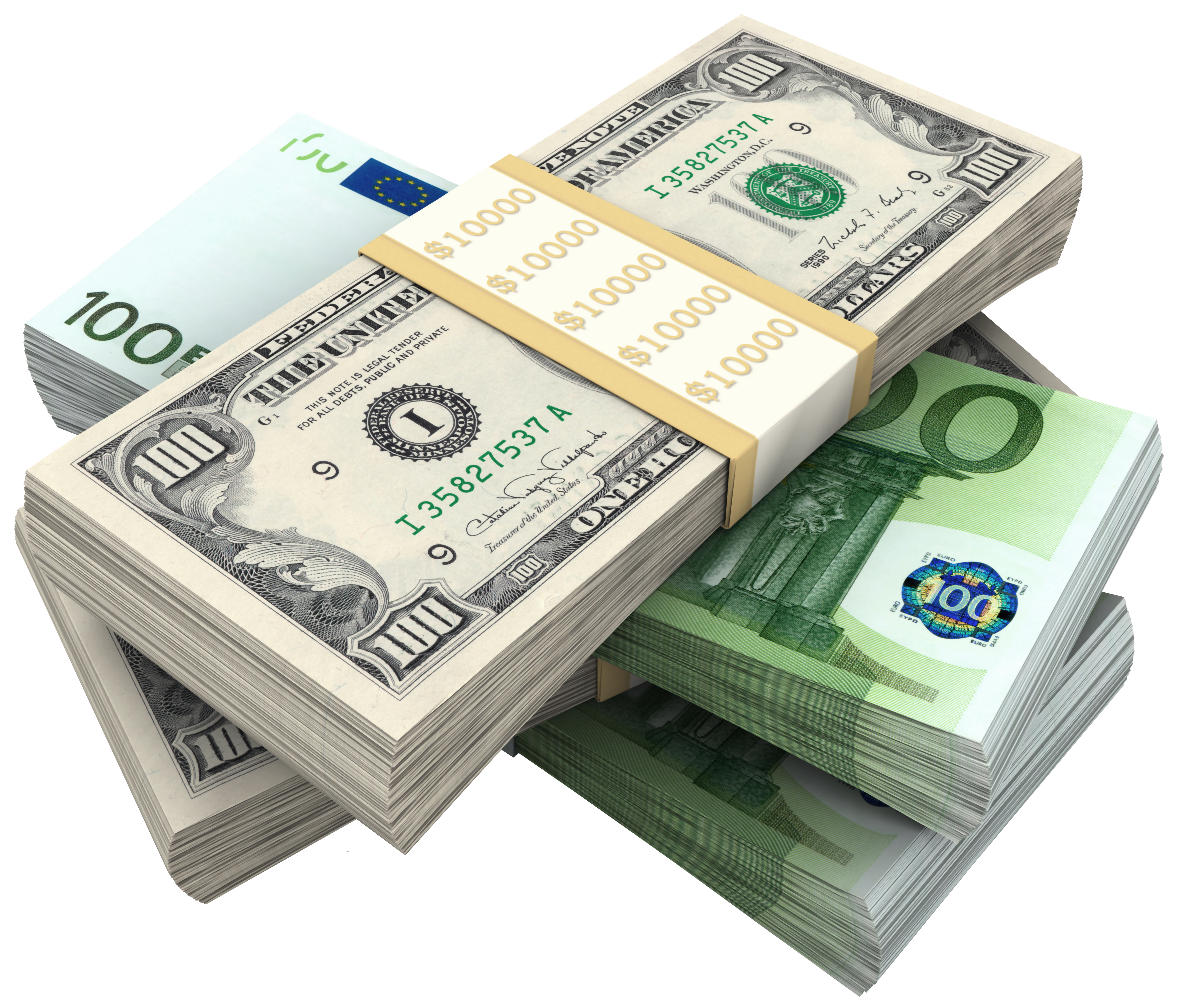 Bundles Of Dollars And Euro Png Clipart Picture Gallery - 