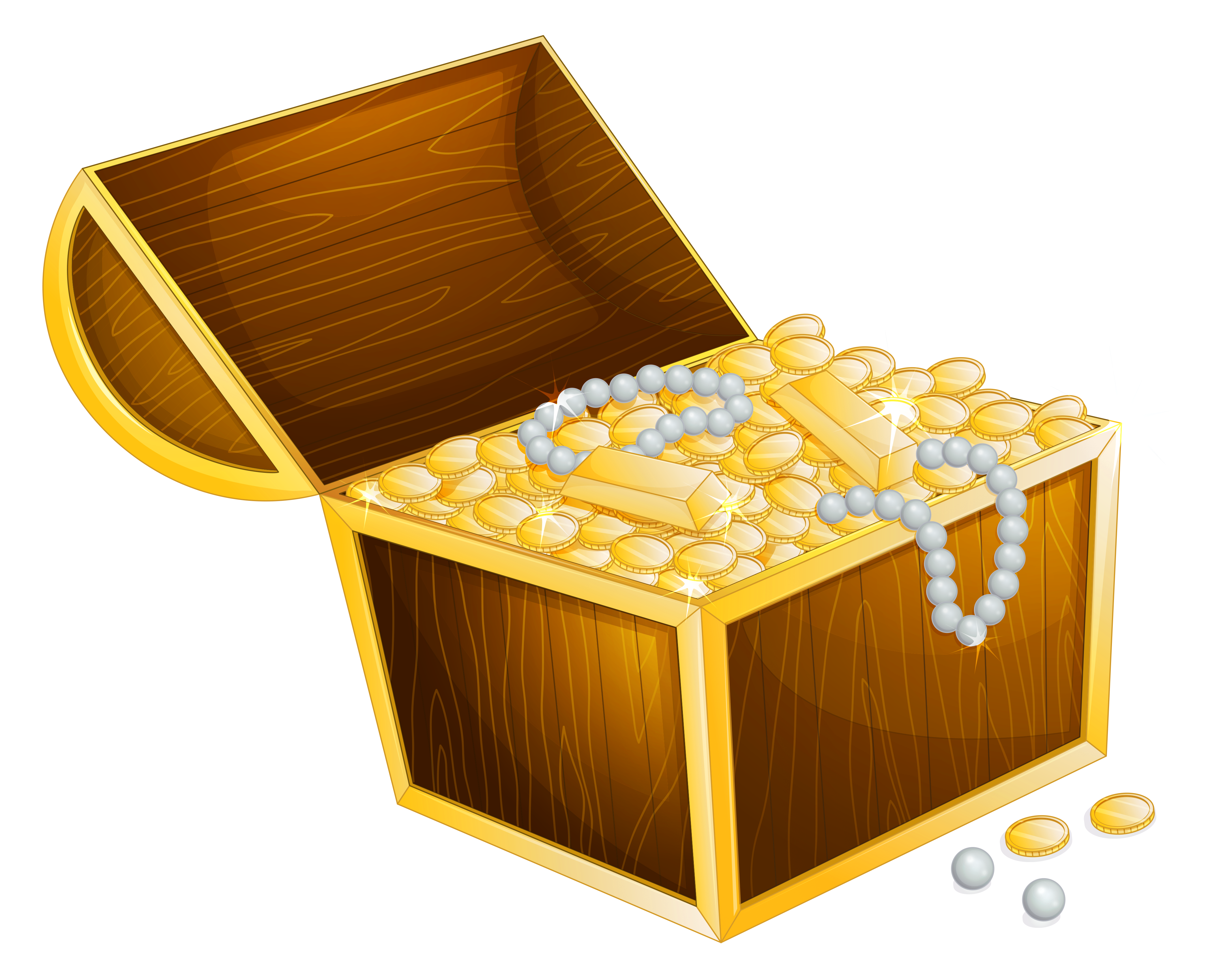 open treasure chest clip art black and white