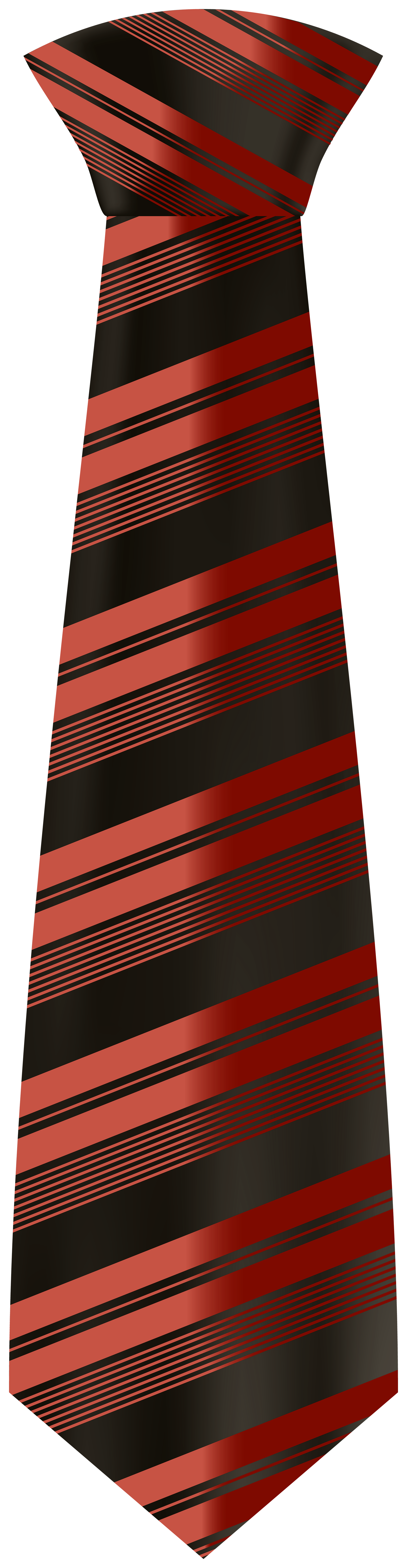 Red Tie with Stripes PNG Clipart​