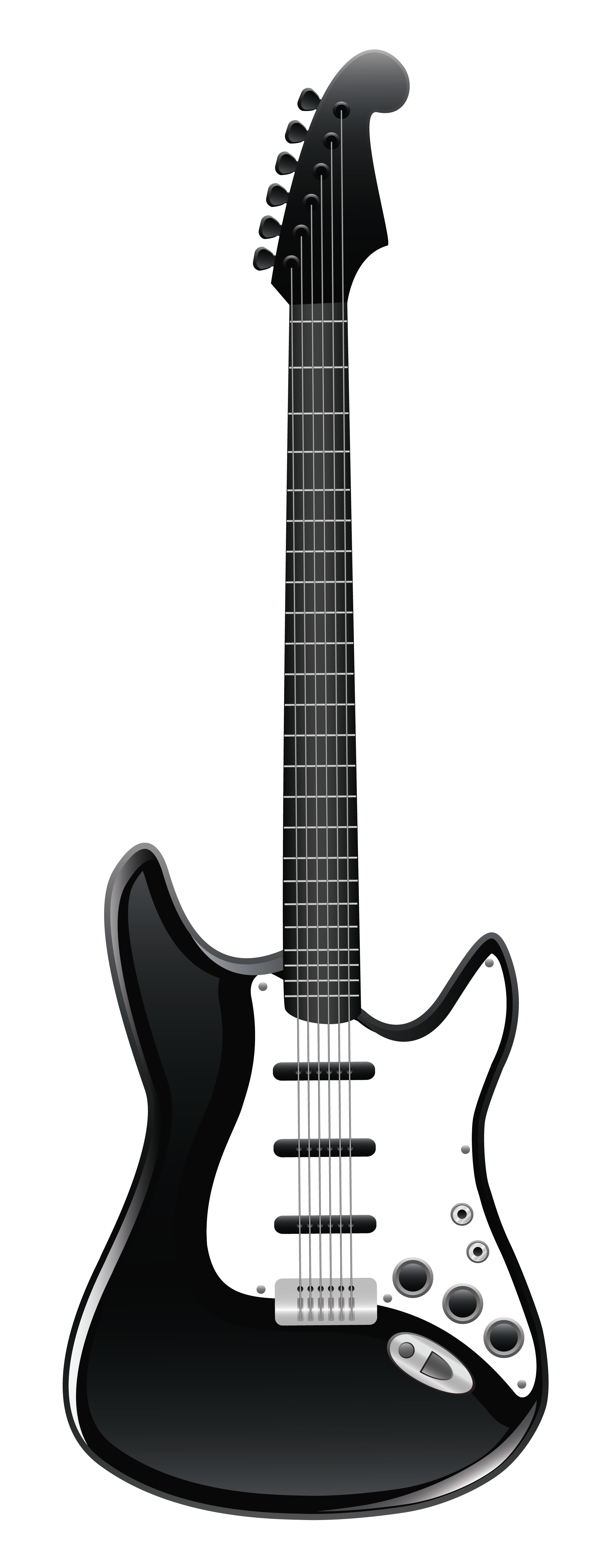 Sort og hvid guitar PNG ClipartSort og hvid guitar PNG Clipart  