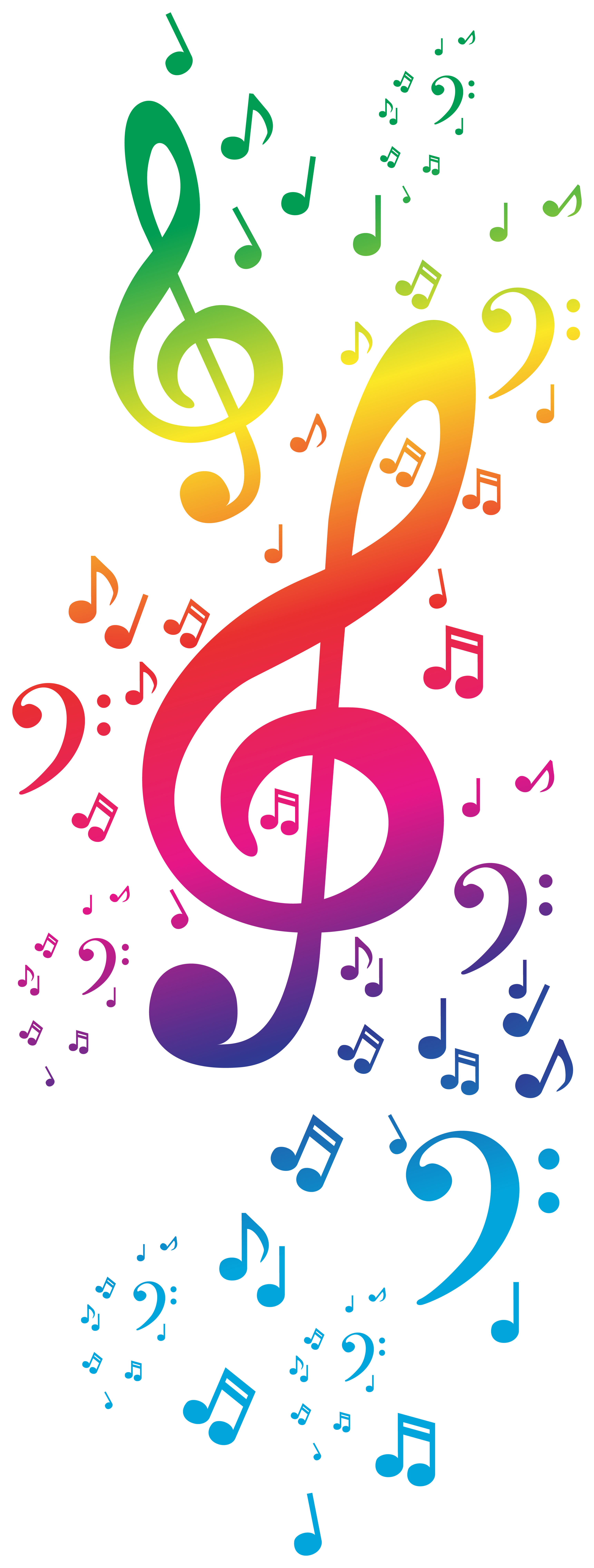 Top 58+ imagen musical notes transparent background colourful ...