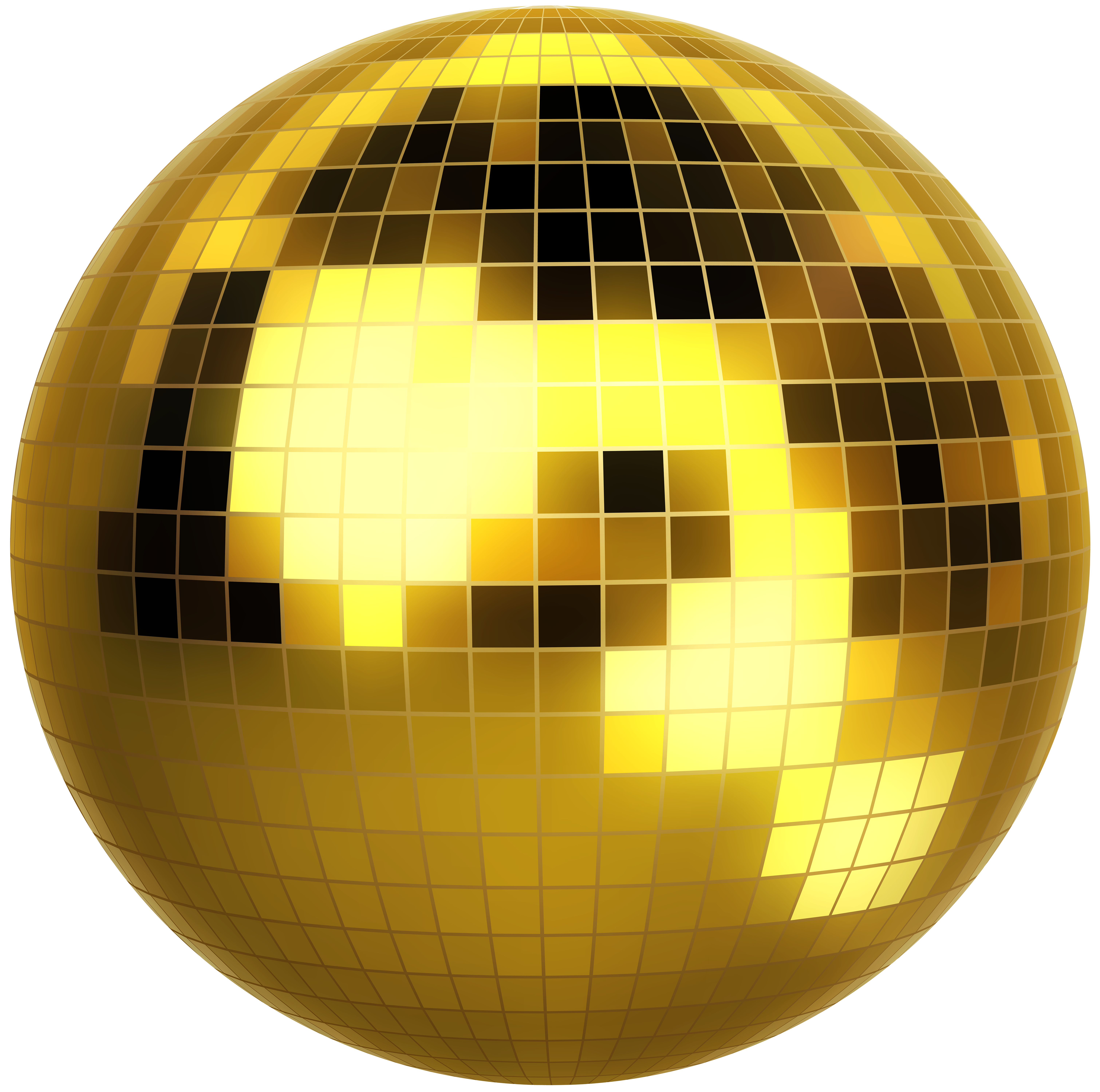 Gold Disco Ball Clip Art PNG Image​