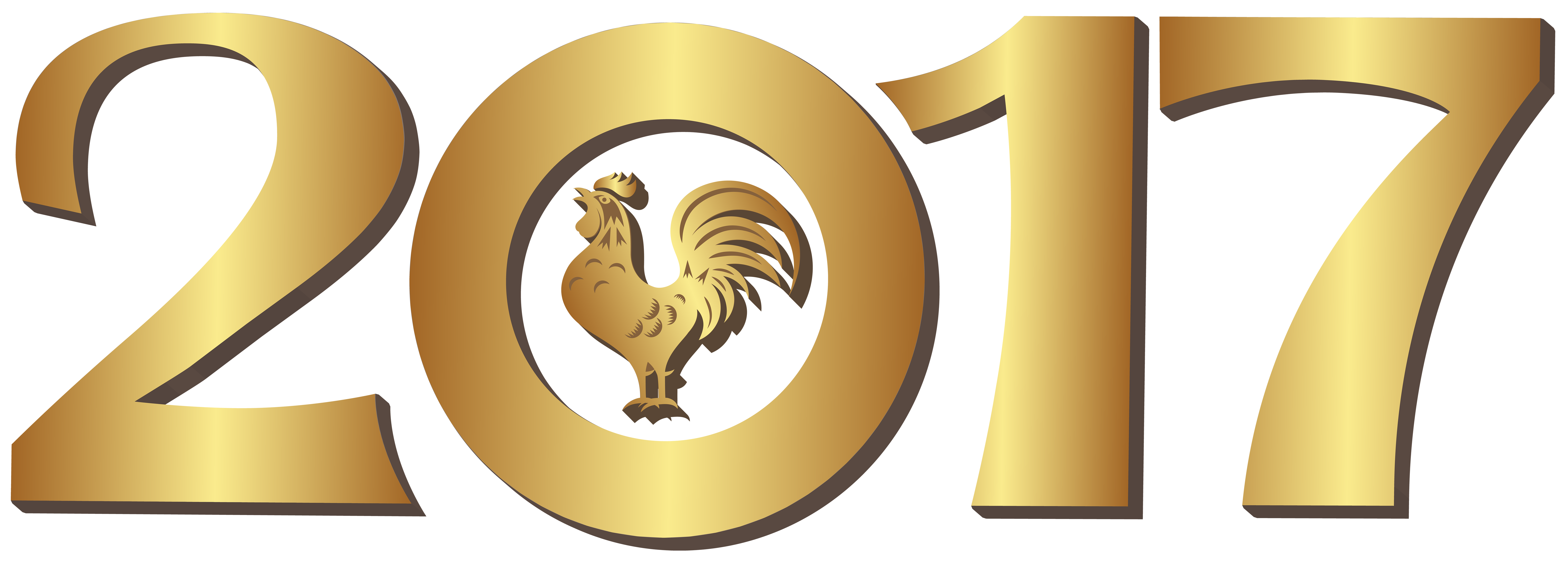 2017 with Rooster Gold Transparent PNG Clip Art Image ...