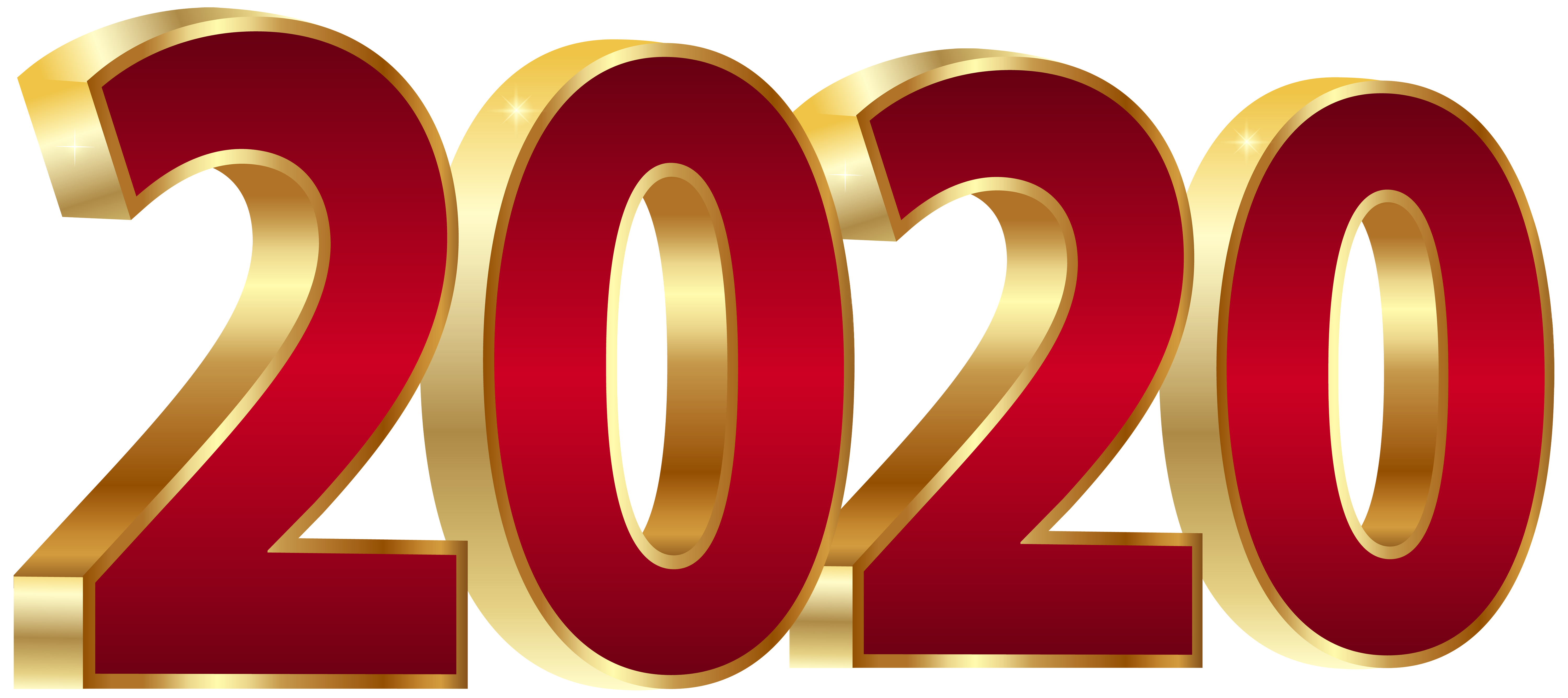 2020 Gold and Red PNG Clipart Image | Gallery Yopriceville - High