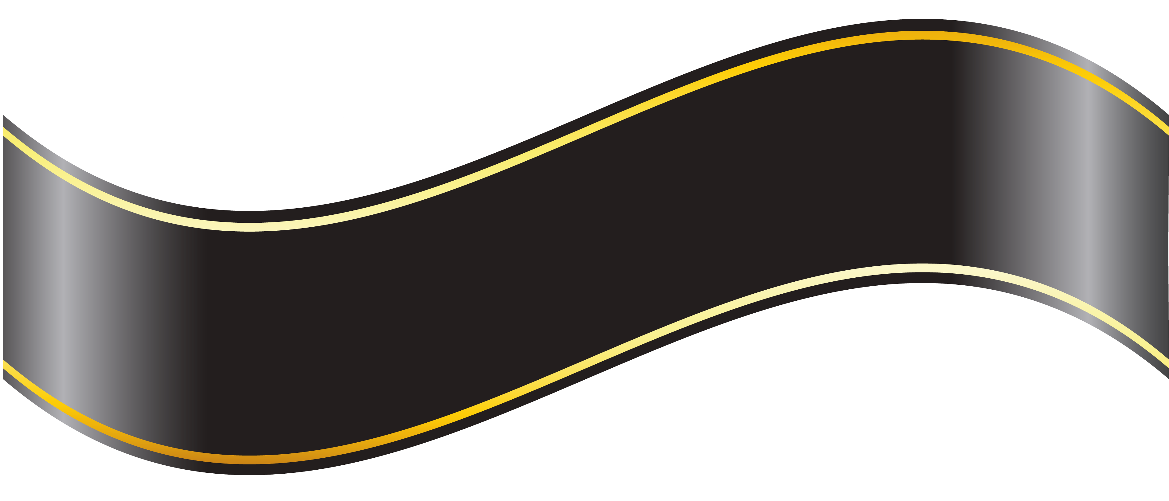 black ribbon banner png