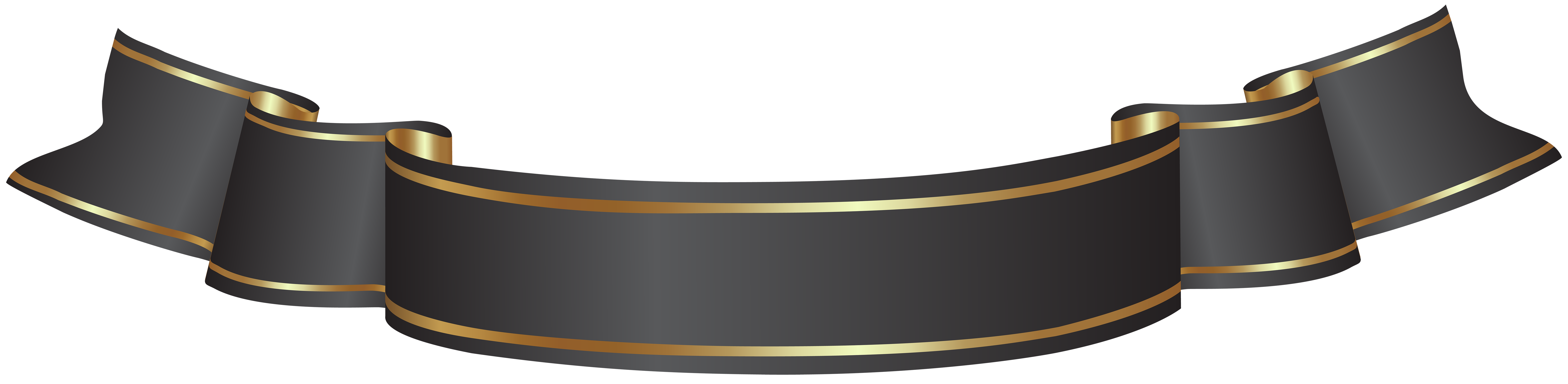 black ribbon banner png