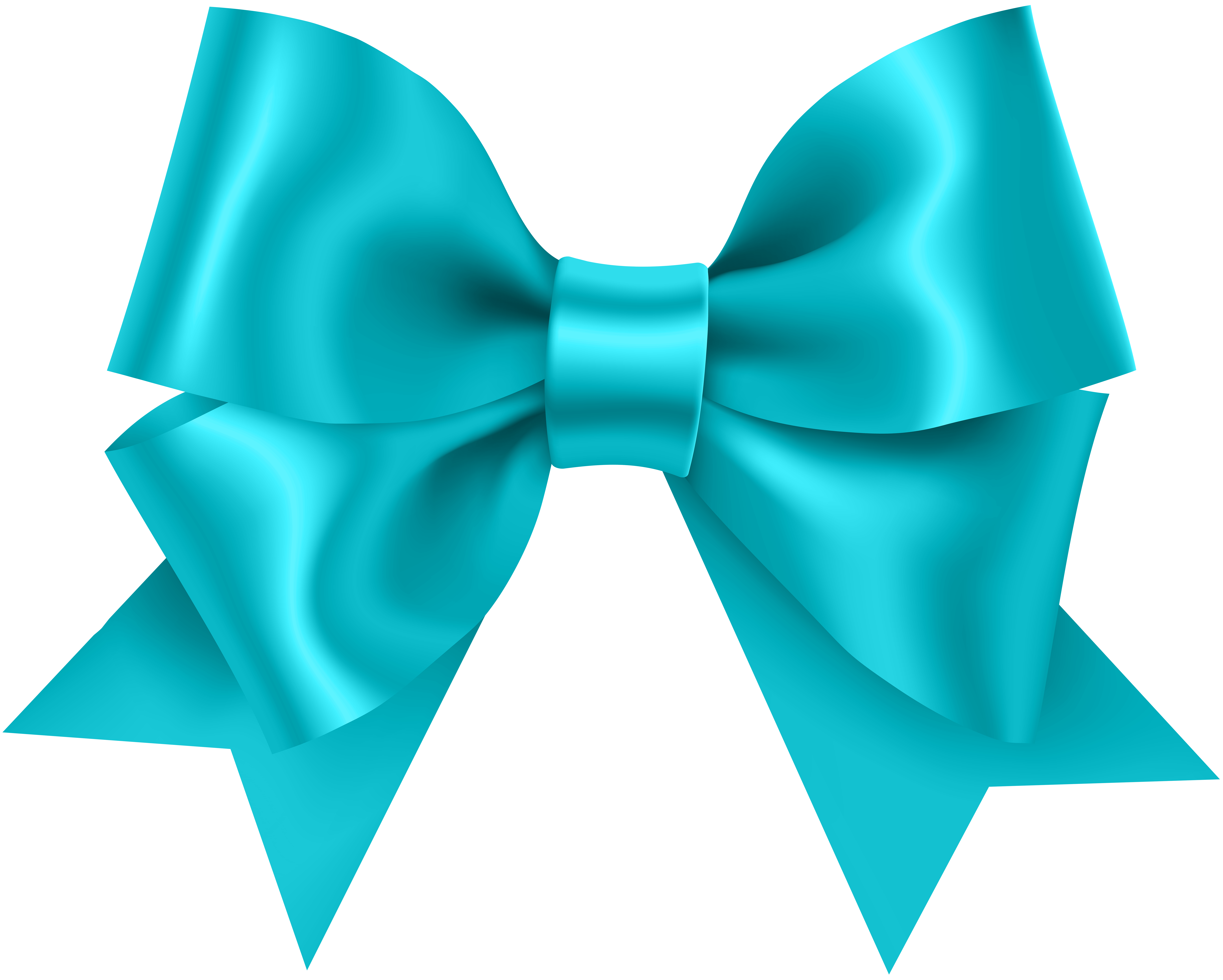 Blue Bow PNG Transparent Clip Art Image​