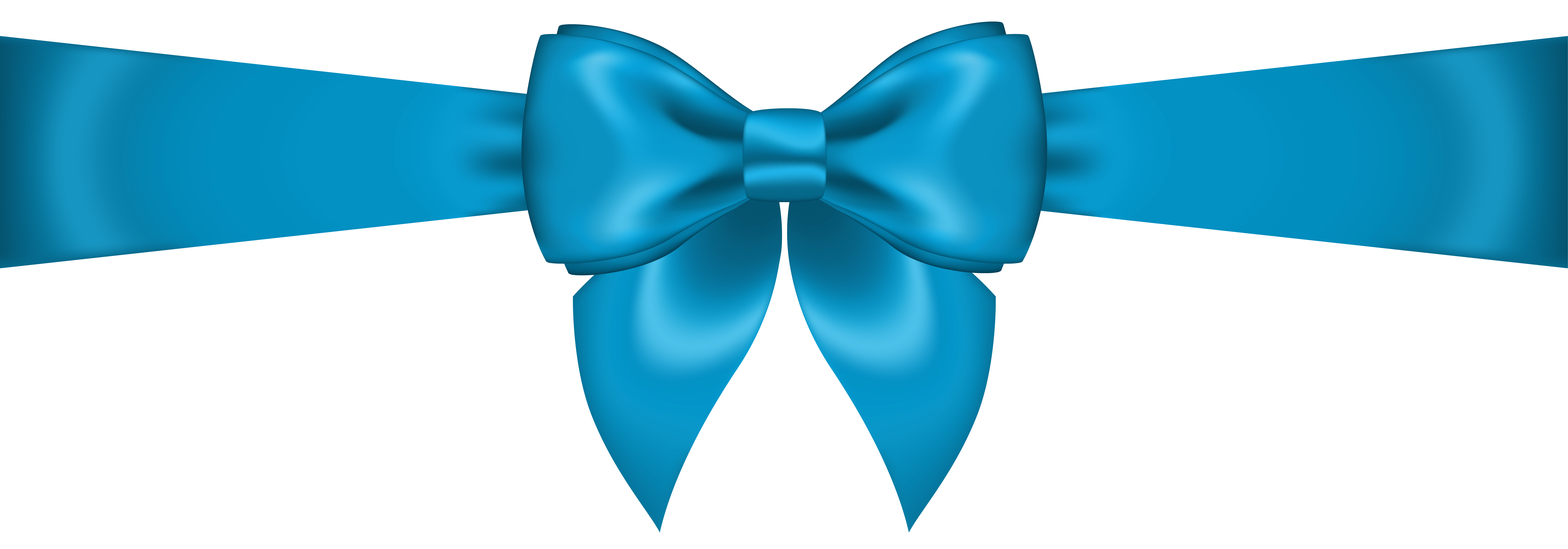 blue christmas bow transparent background