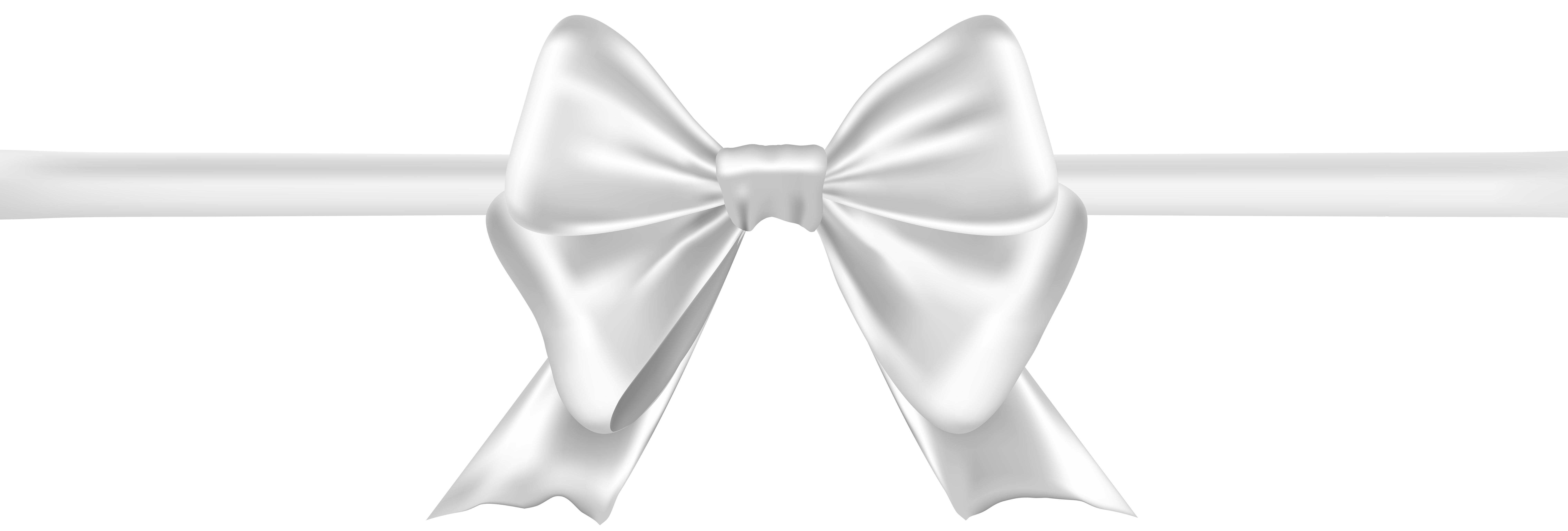 Long White Bow Clip Art