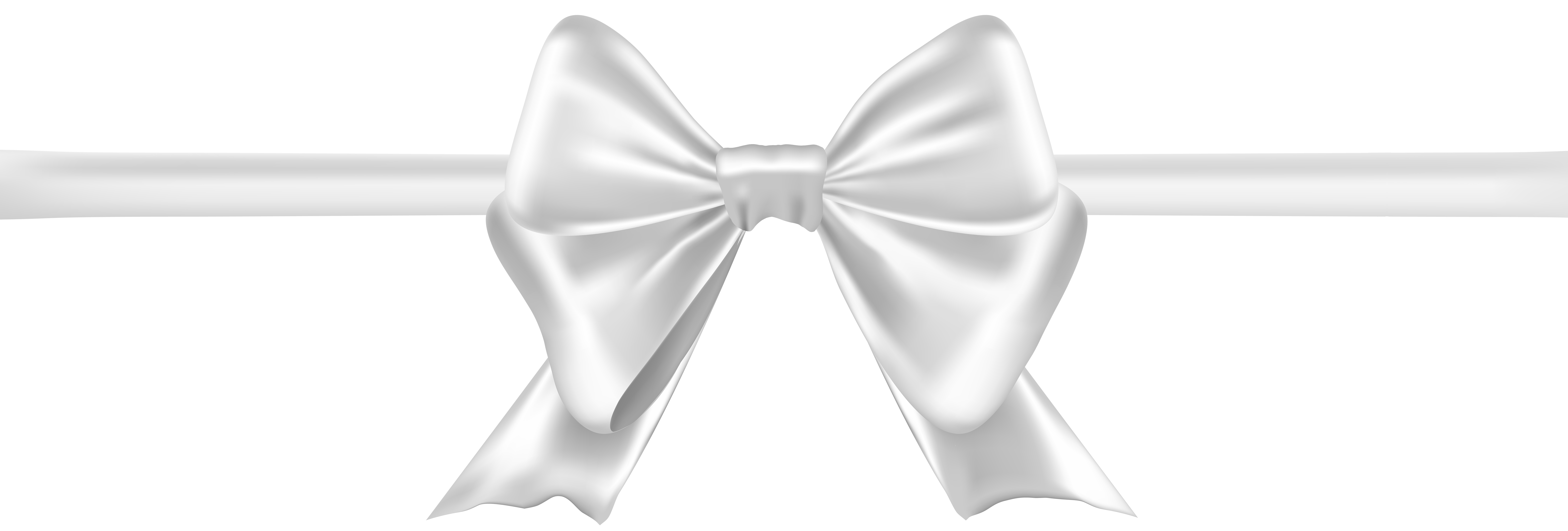 white ribbon bow