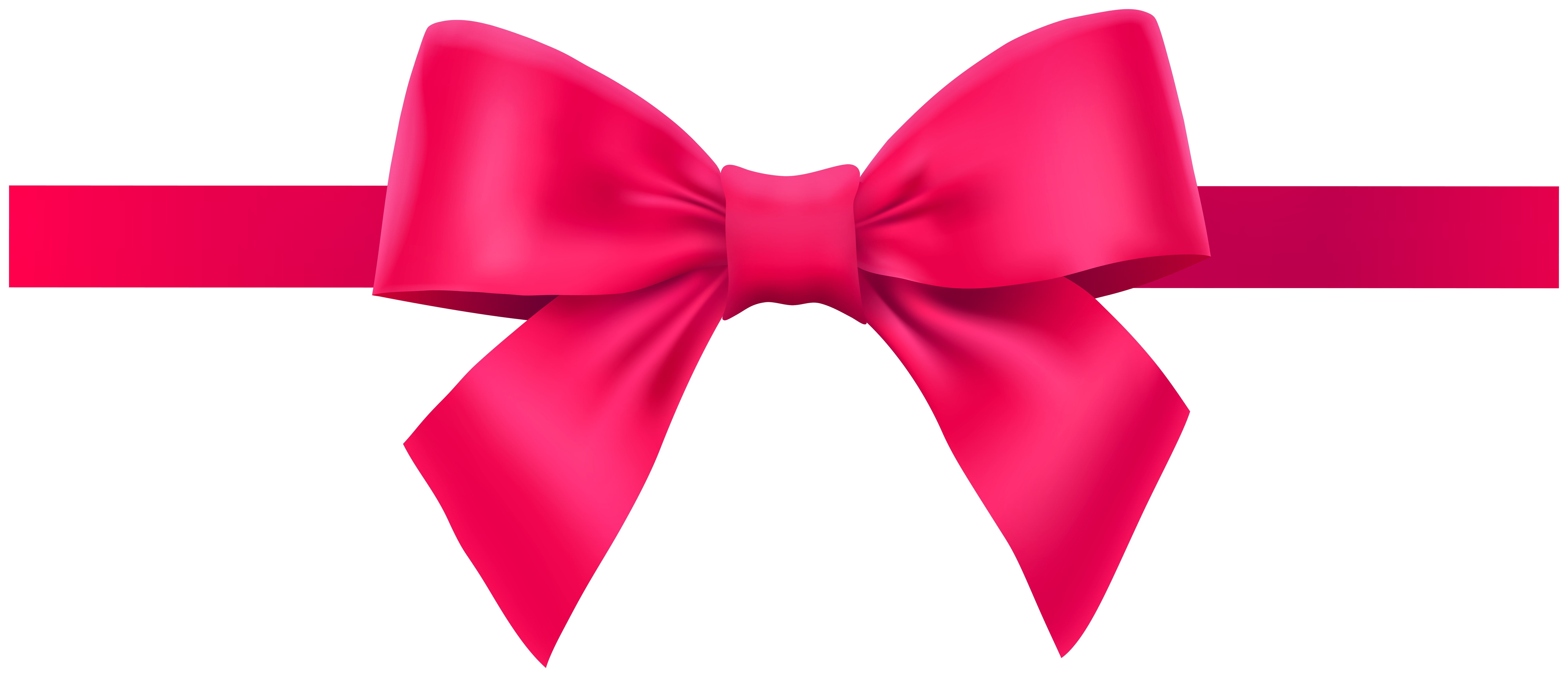 Bow with Ribbon Pink PNG Deco Clipart | Gallery Yopriceville - High ...