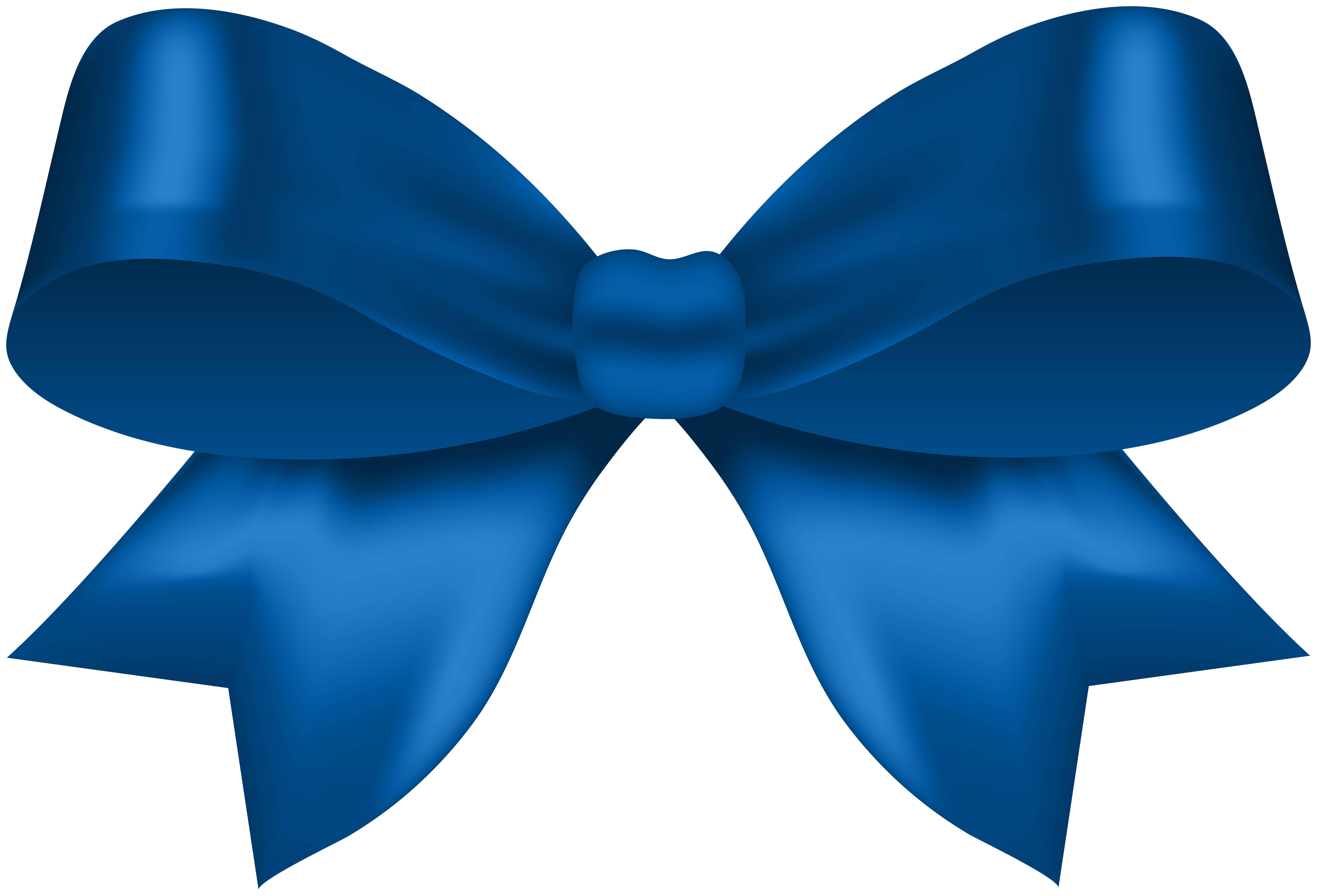 Blue Bow Transparent Clip Art​